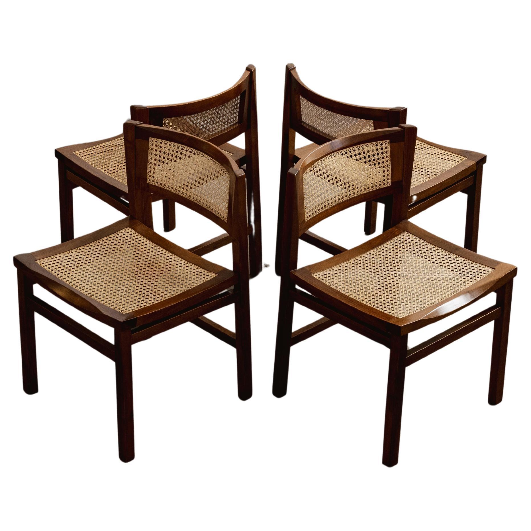Chaises de salle à manger Carlo De Carli pour Longhi, 1960, ensemble de 4 en vente