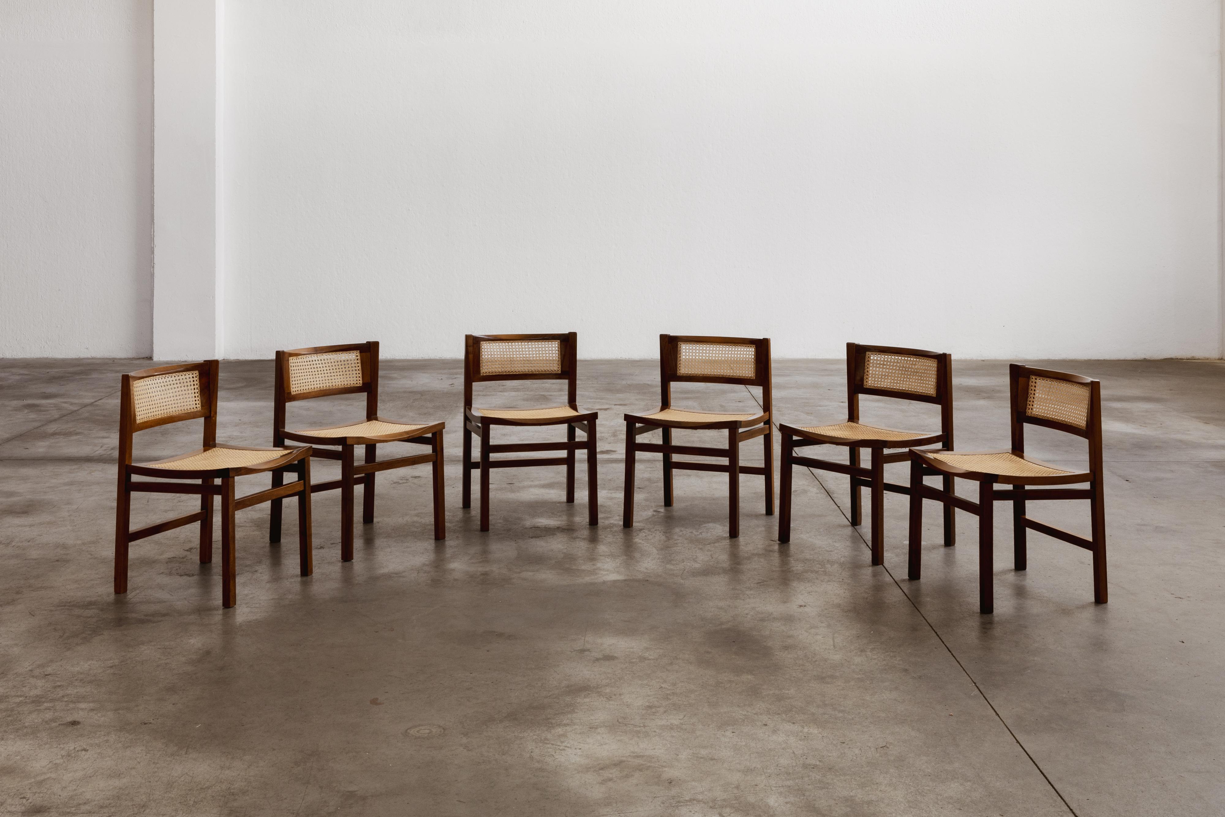 Italiano Sedie da pranzo Carlo De Carli per Longhi, 1960, set da 6 in vendita