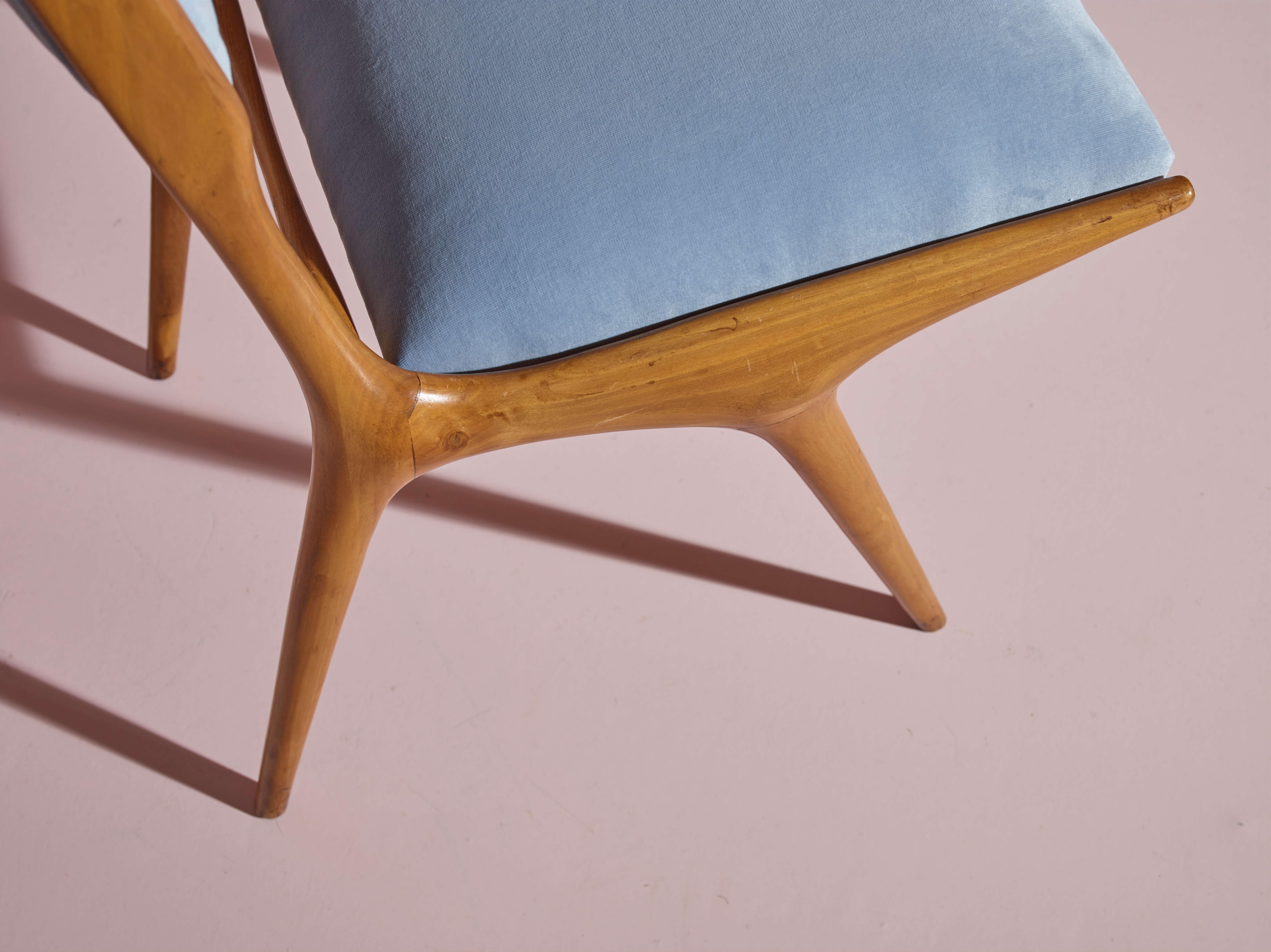 Carlo De Carli dining chairs Model 634 by Figli di Amedeo Cassina, Italy, 1950s 2