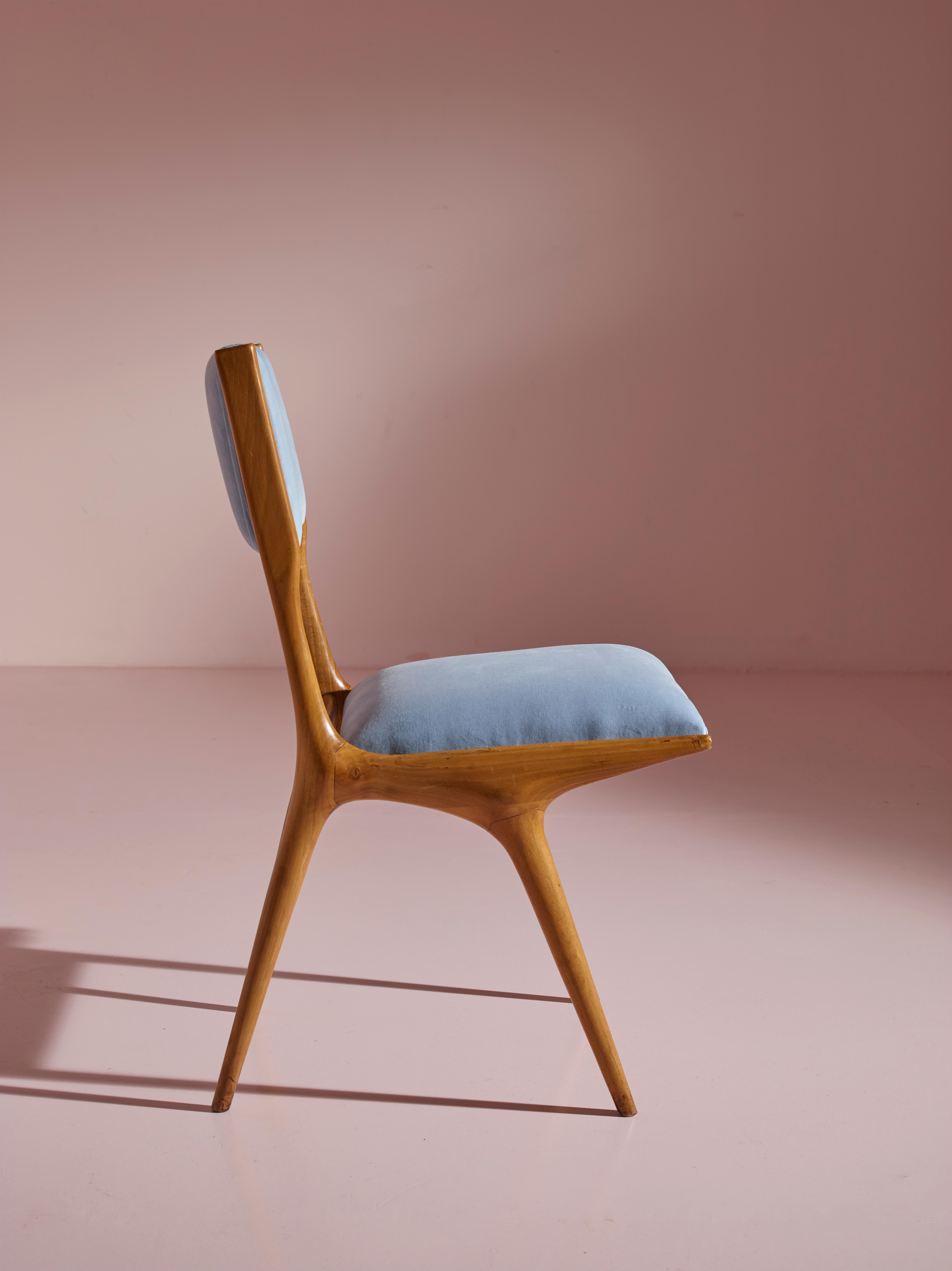 Italian Carlo De Carli dining chairs Model 634 by Figli di Amedeo Cassina, Italy, 1950s