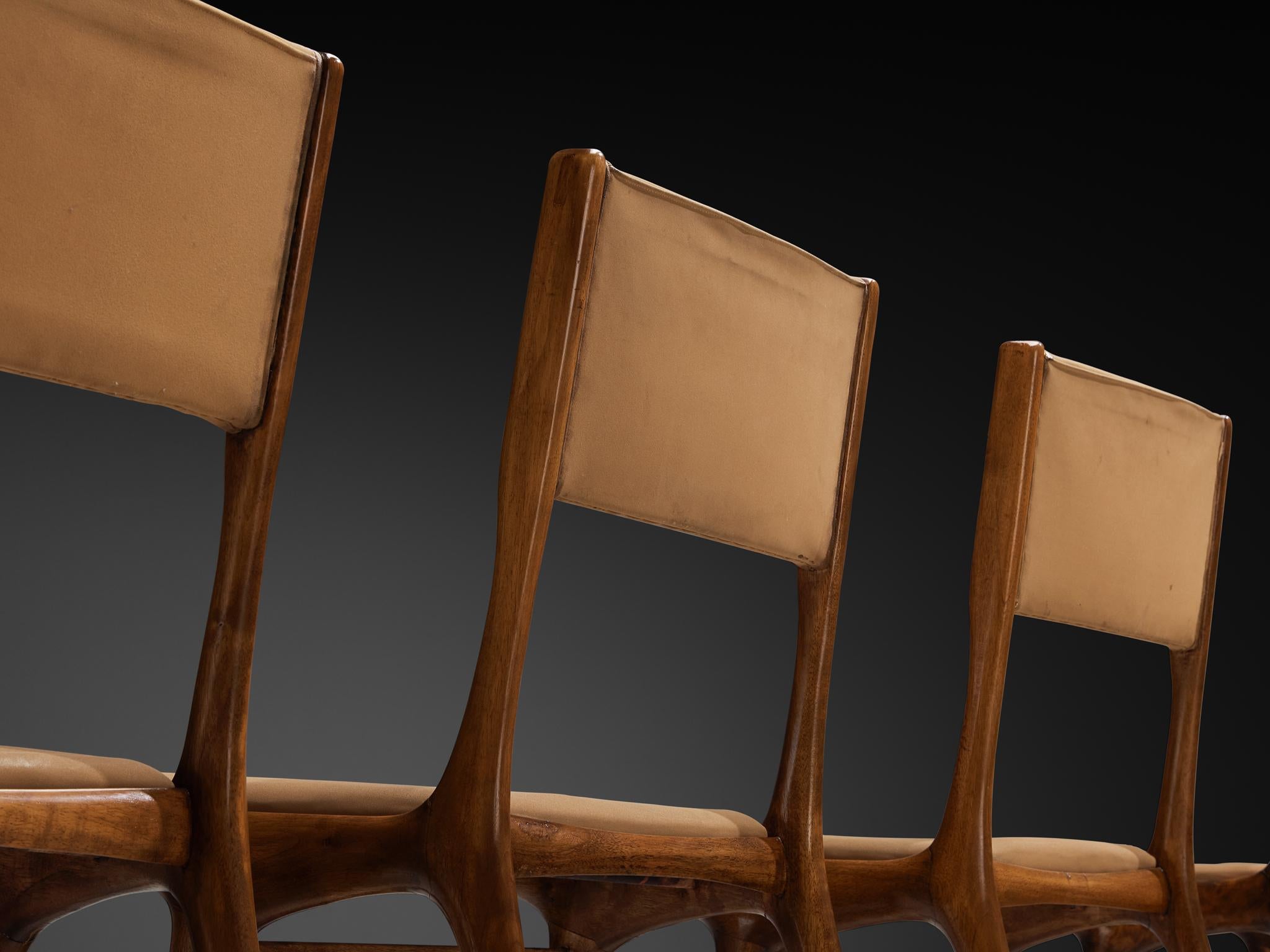 Carlo De Carli per Cassina Sedie da pranzo '634' in noce in vendita 1