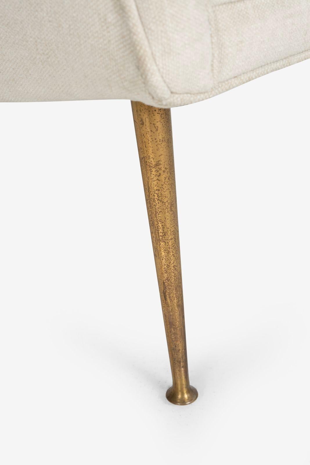 Brass Carlo de Carli for Cassina Arm-Lounge Chair For Sale