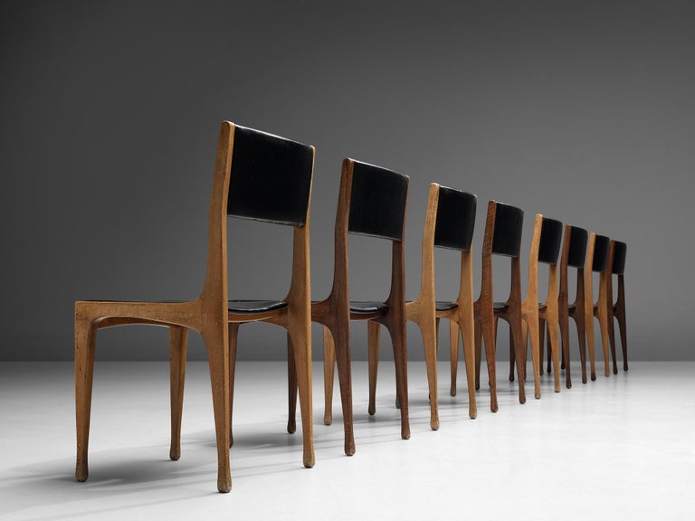 Carlo de Carli for Cassina Bicolour Set of Eight Dining Room Chairs 1