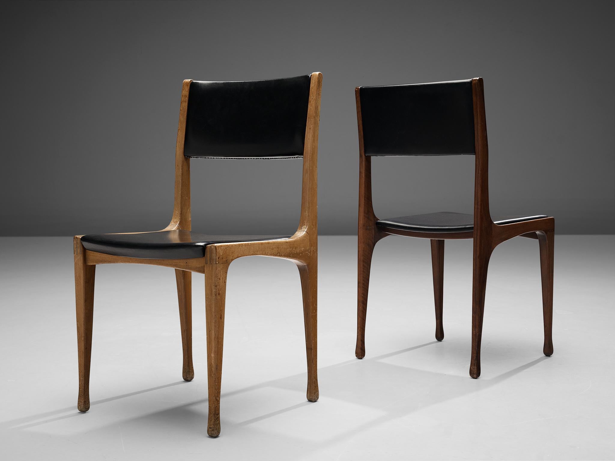 Mid-20th Century Carlo de Carli for Cassina Bicolor Set of Eight Dining Room Chairs Model '693'