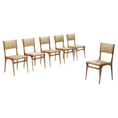 Carlo De Carli for Cassina Set of Six Dining Chairs in Walnut