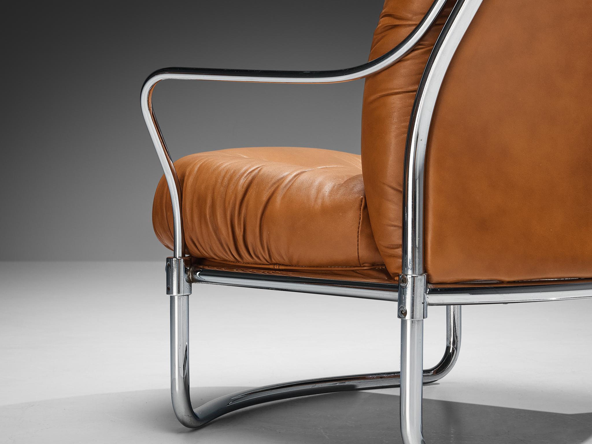 Steel Carlo De Carli for Cinova '915' Lounge Chair For Sale