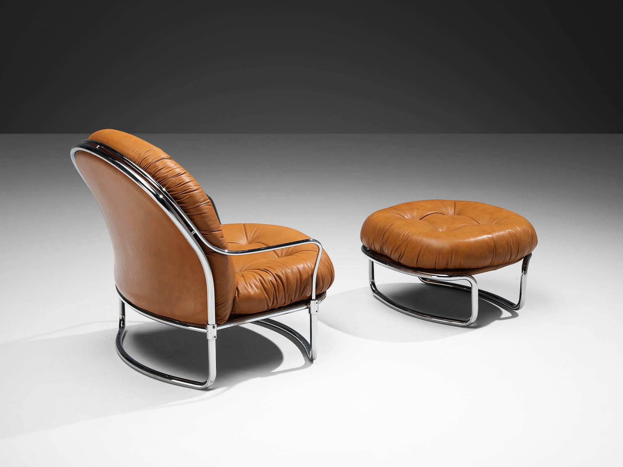 Mid-Century Modern Carlo De Carli for Cinova '915' Lounge Chair with Ottoman For Sale