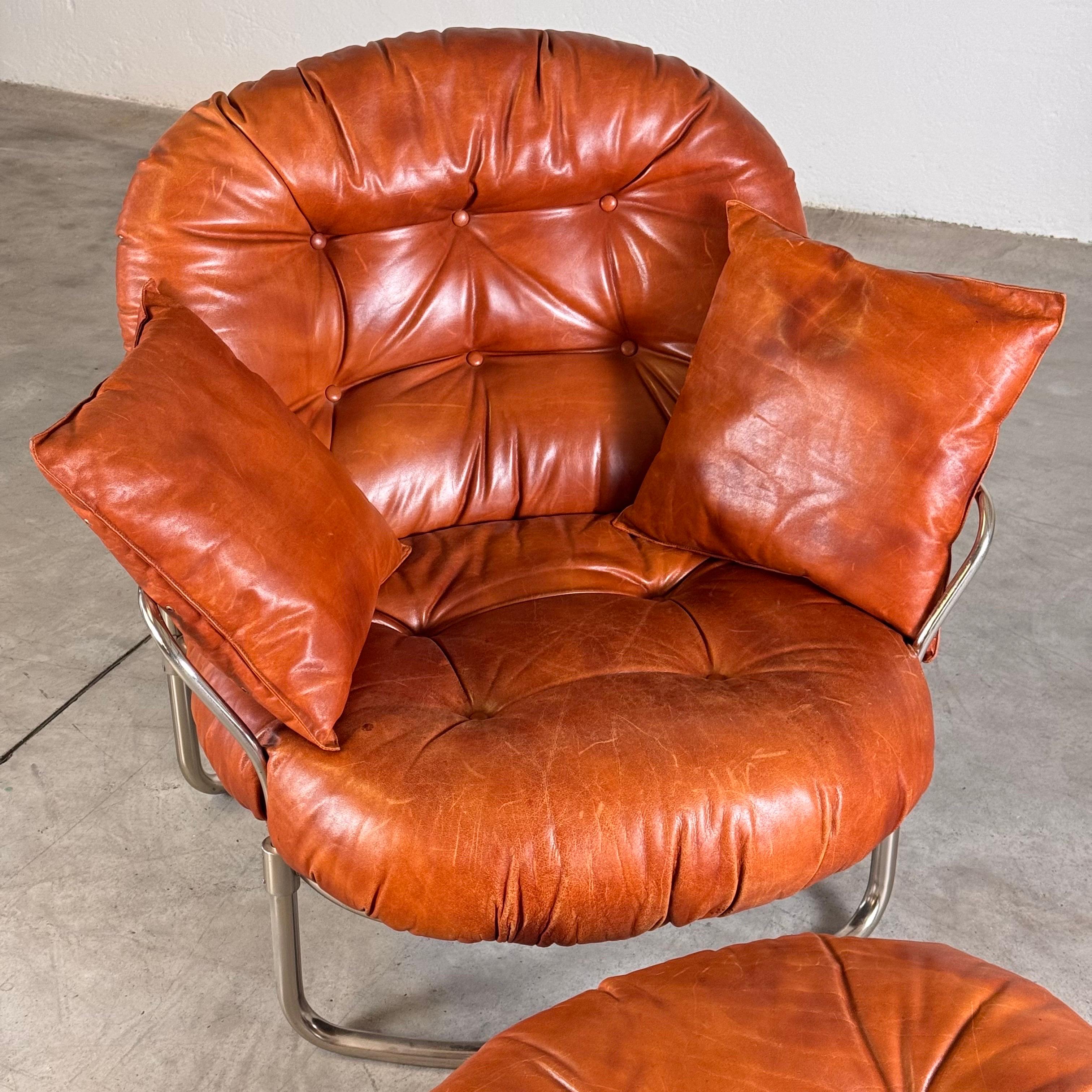 Carlo De Carli for Cinova, ‘915’ Lounge Chair with Ottoman, Italy, 1969 12