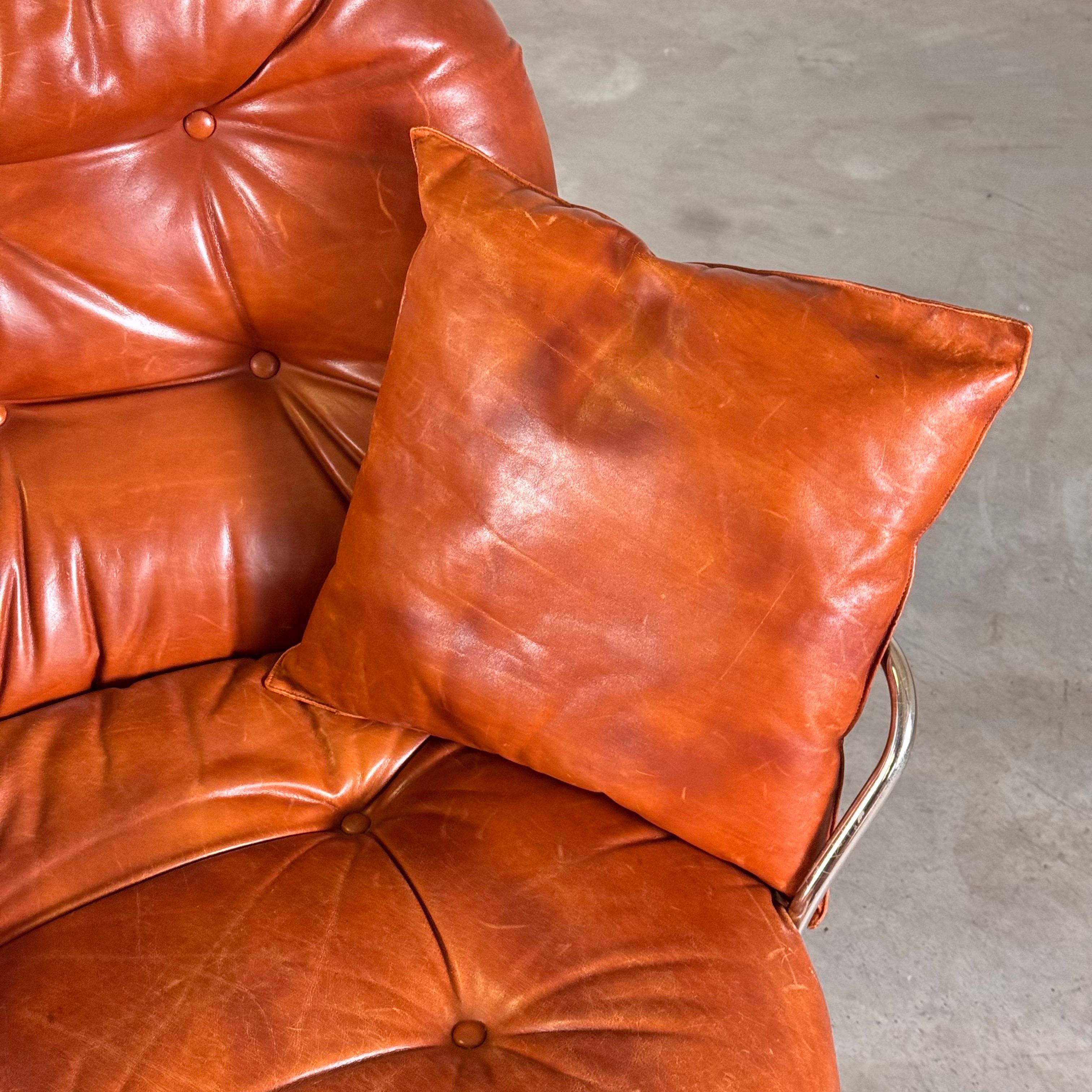 Mid-20th Century Carlo De Carli for Cinova, ‘915’ Lounge Chair with Ottoman, Italy, 1969