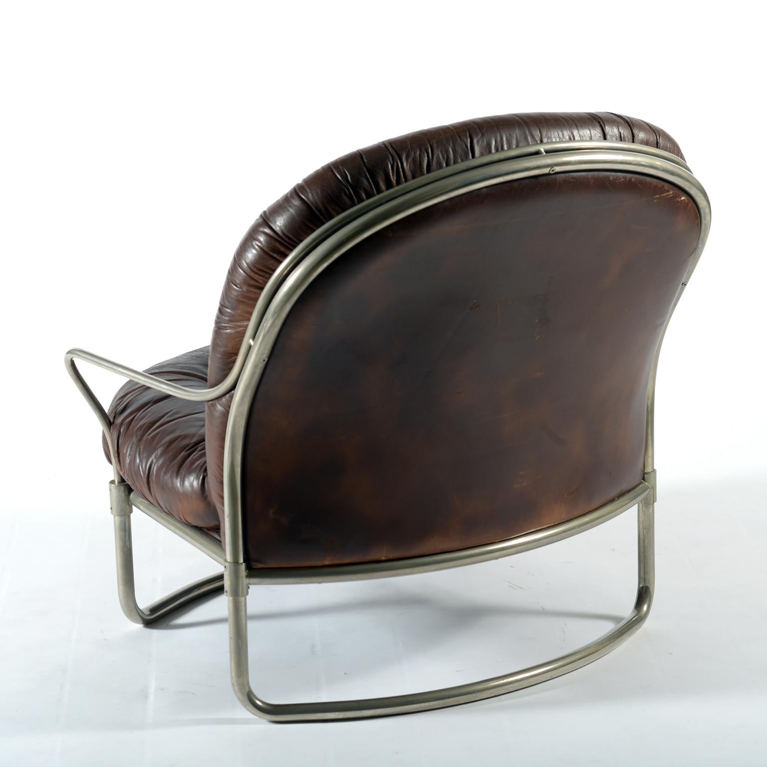 Mid-Century Modern Carlo de Carli for Cinova Mid Century 915  Armchairs Original Leather Italy 1969