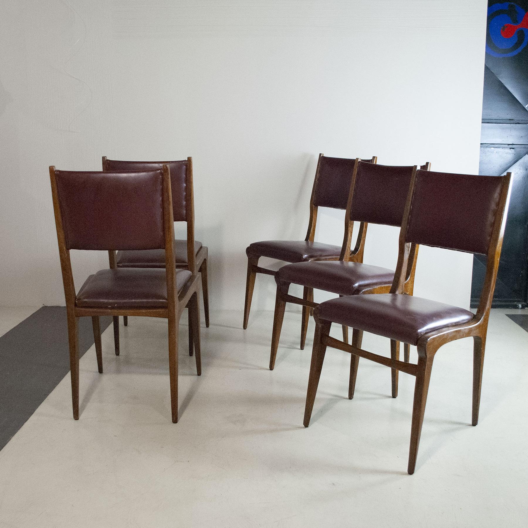Carlo de Carli in the Style Italian Midcentury Chairs For Sale 4