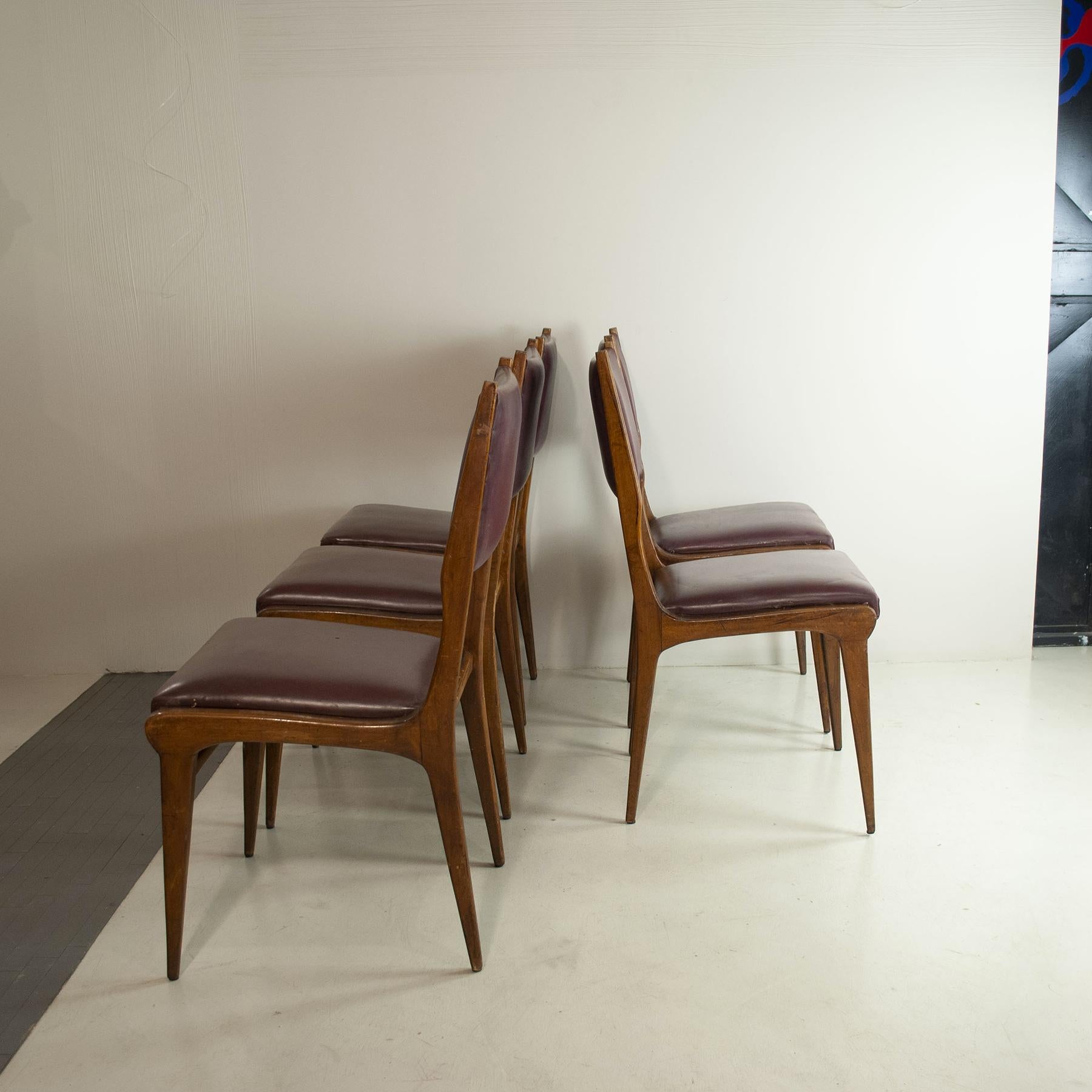 Mid-Century Modern Carlo de Carli in the Style Italian Midcentury Chairs For Sale