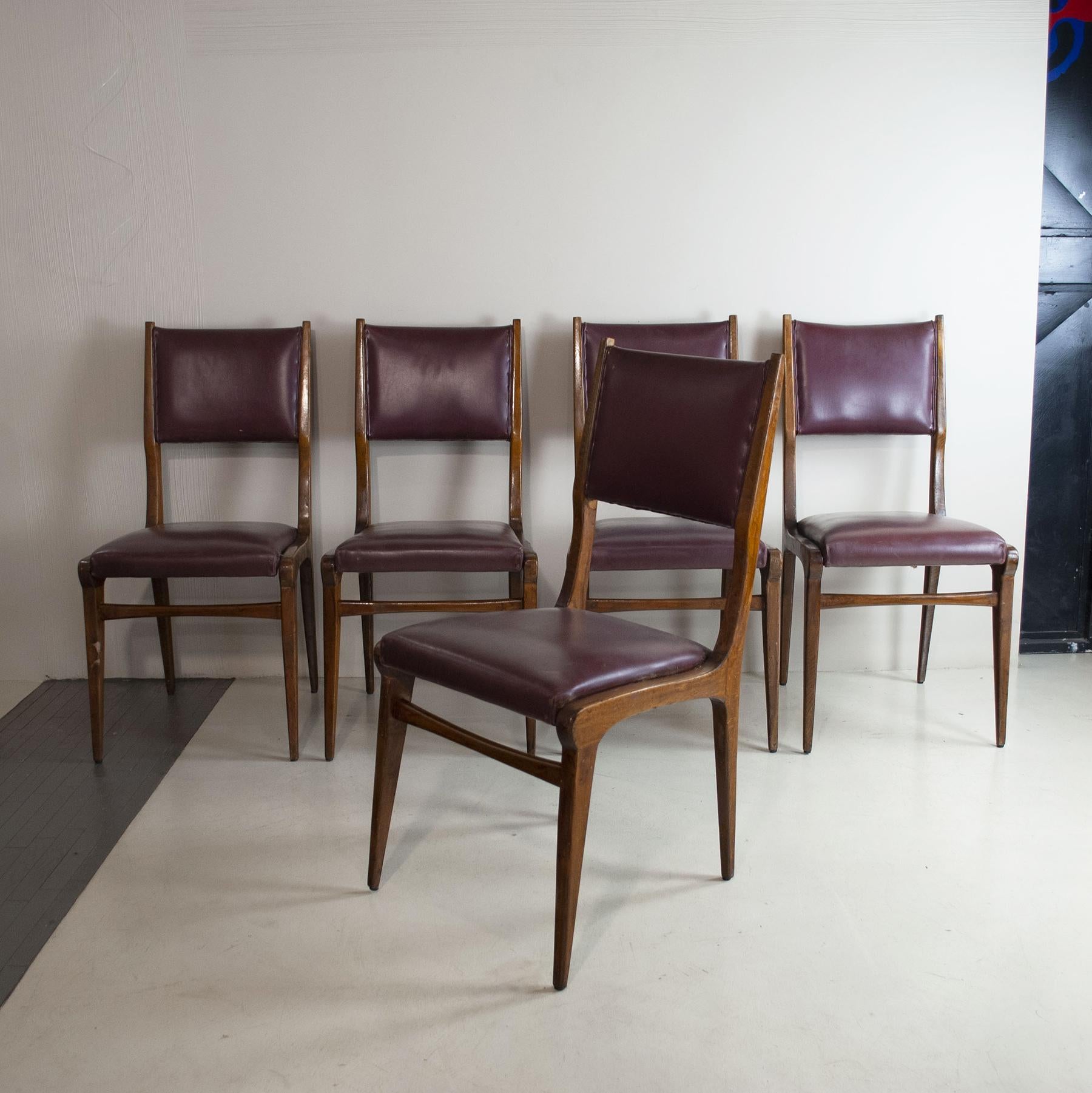 Carlo de Carli in the Style Italian Midcentury Chairs In Good Condition For Sale In bari, IT