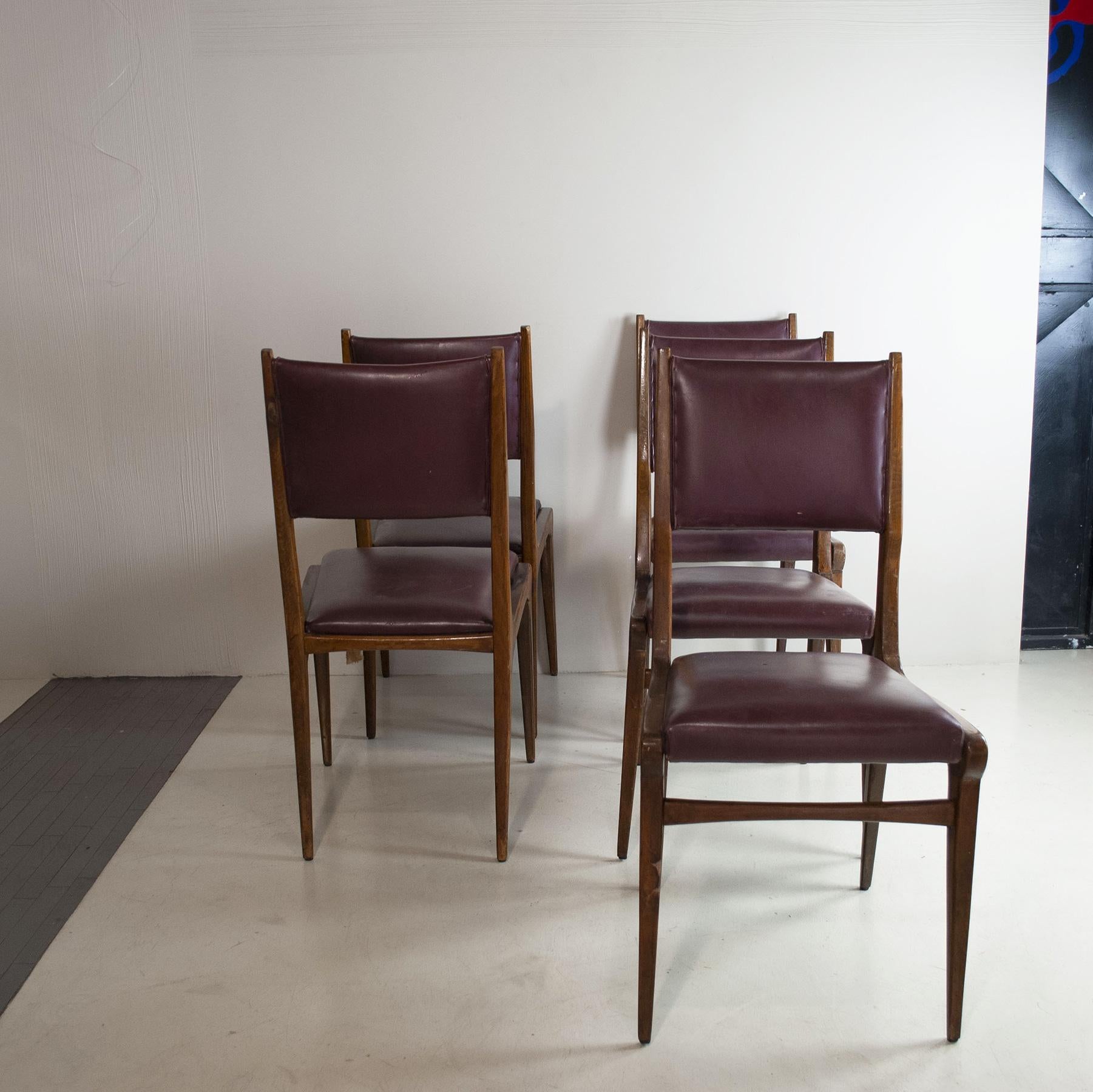 Mid-20th Century Carlo de Carli in the Style Italian Midcentury Chairs For Sale
