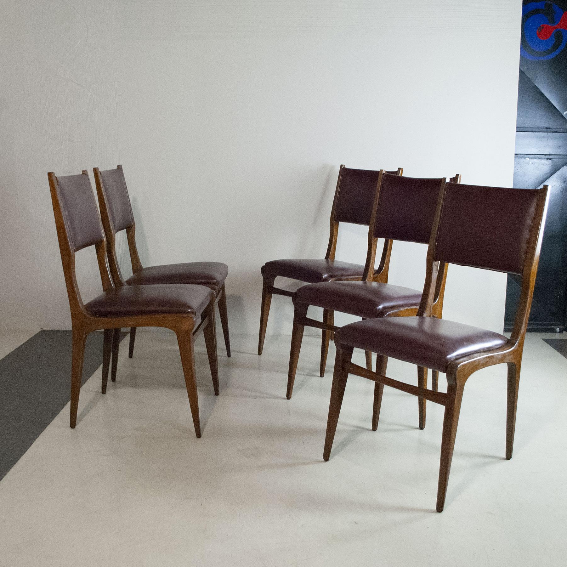 Carlo de Carli in the Style Italian Midcentury Chairs For Sale 3