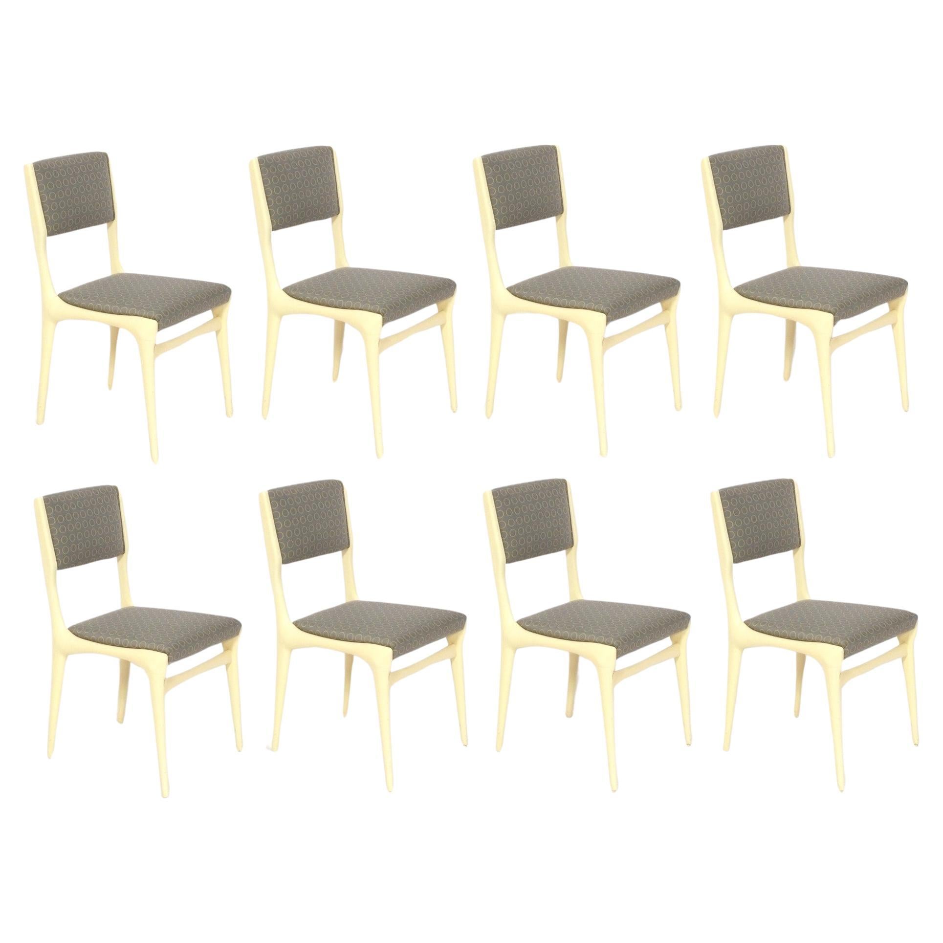 Carlo de Carli Italian Dining Chairs Set of 8 Refinished In Your Color Choice