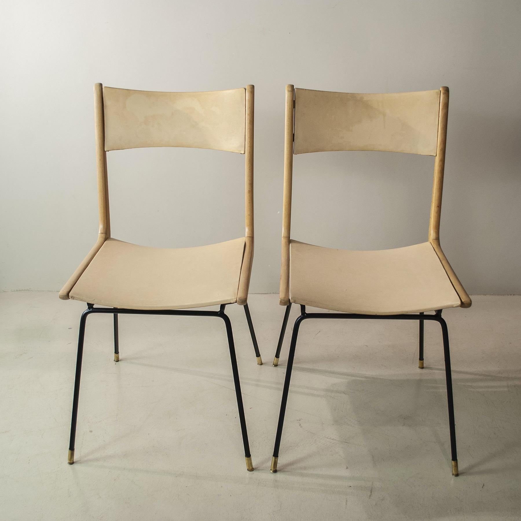 Carlo de Carli Italian Midcentury Chair In Good Condition For Sale In bari, IT