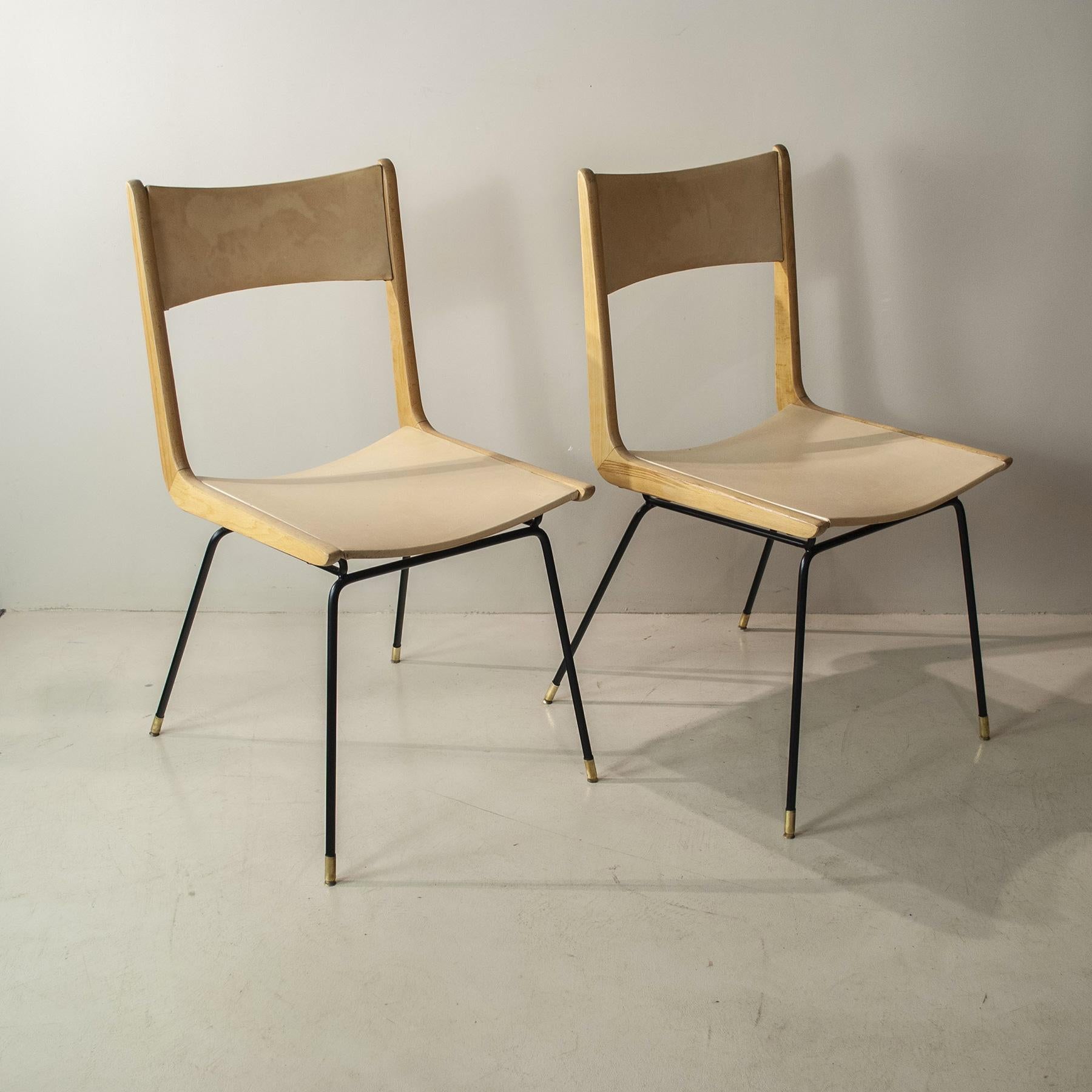 Mid-20th Century Carlo de Carli Italian Midcentury Chair For Sale