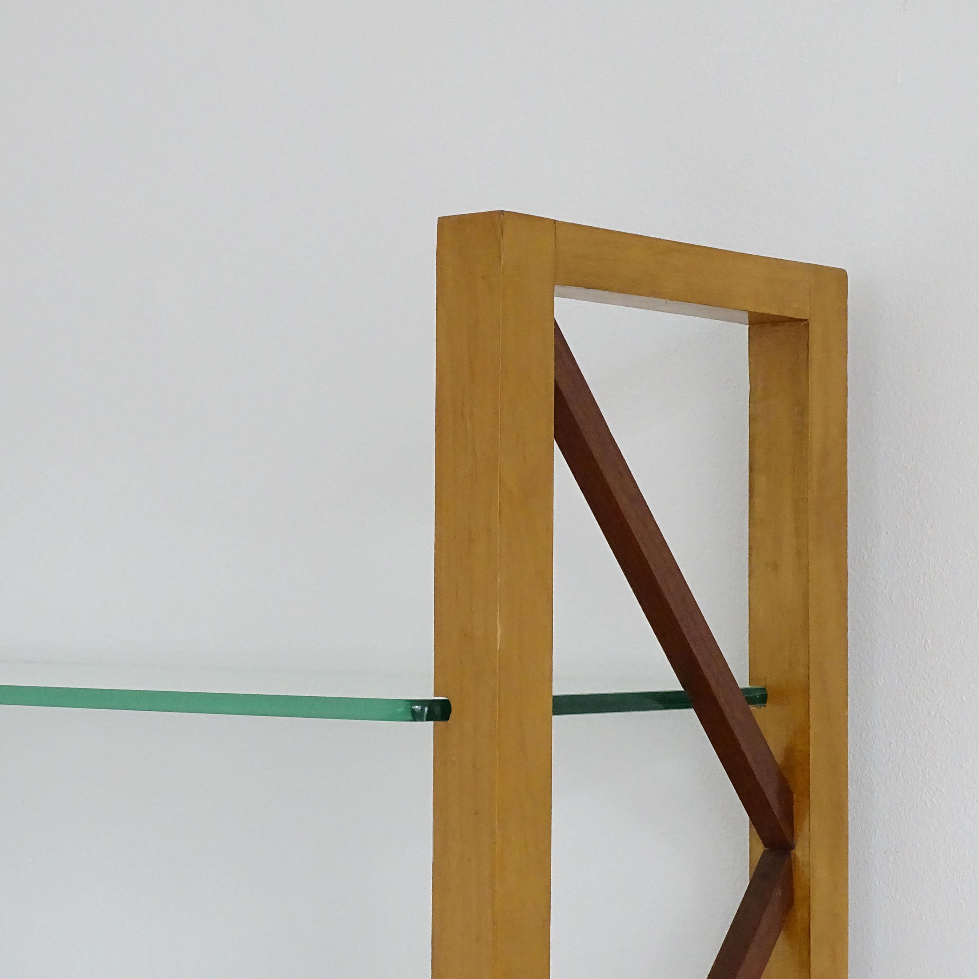 Mid-20th Century Carlo De Carli Library In Various Woods and Glass, Italy 1940s