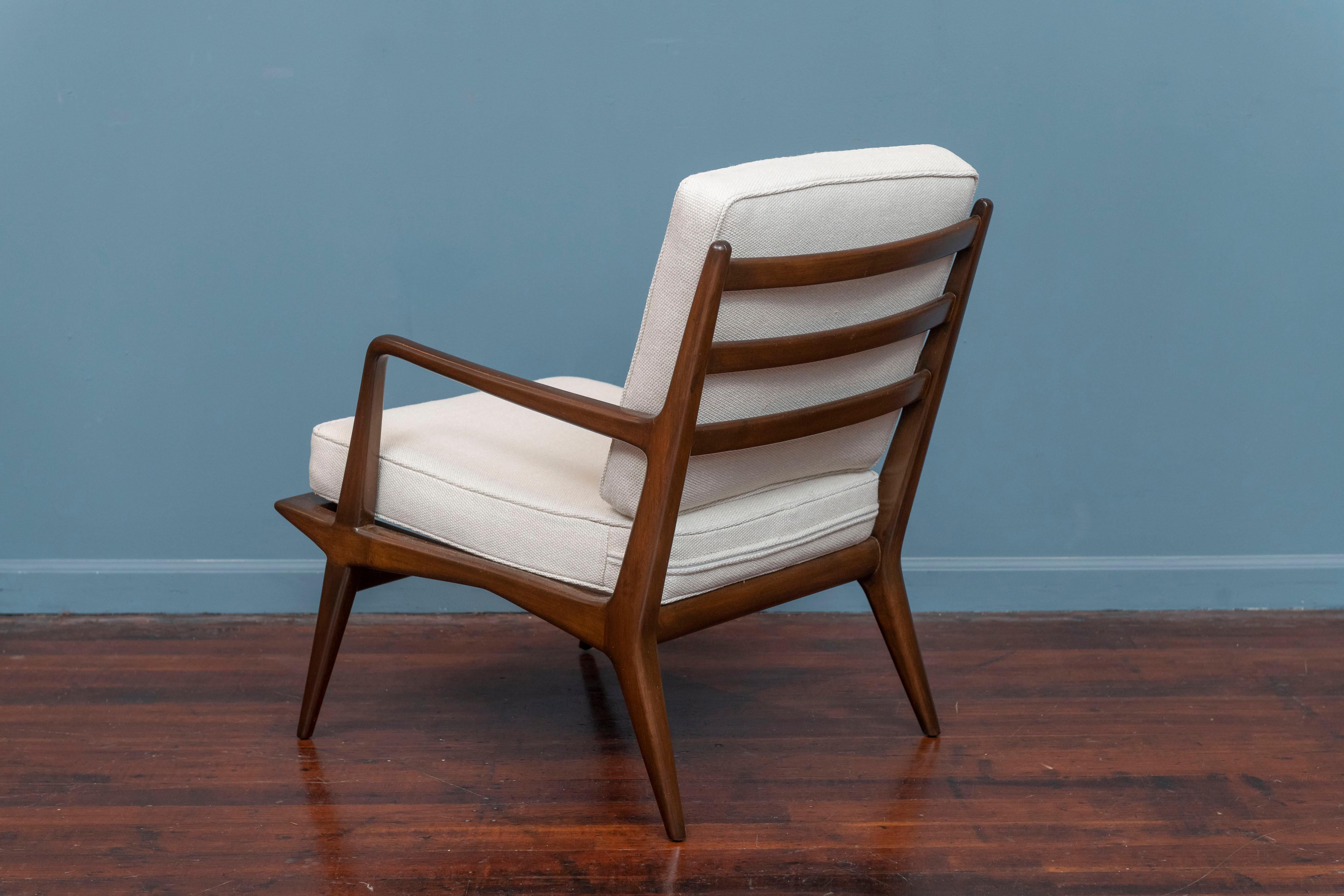 Mid-20th Century Carlo de Carli Lounge Chair for M.Singer & Sons For Sale