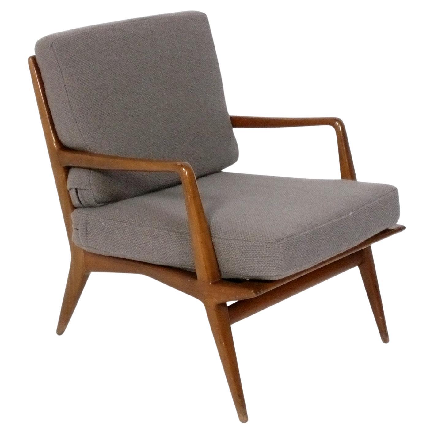 Silla de salón Carlo De Carli en nogal italiano para Singer and Sons en venta
