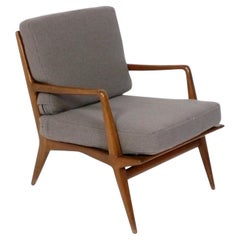 Carlo de Carli Lounge Chair in Italian Walnut for Singer and Sons