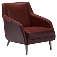 Carlo de Carli Lounge Chair in Red Leatherette 