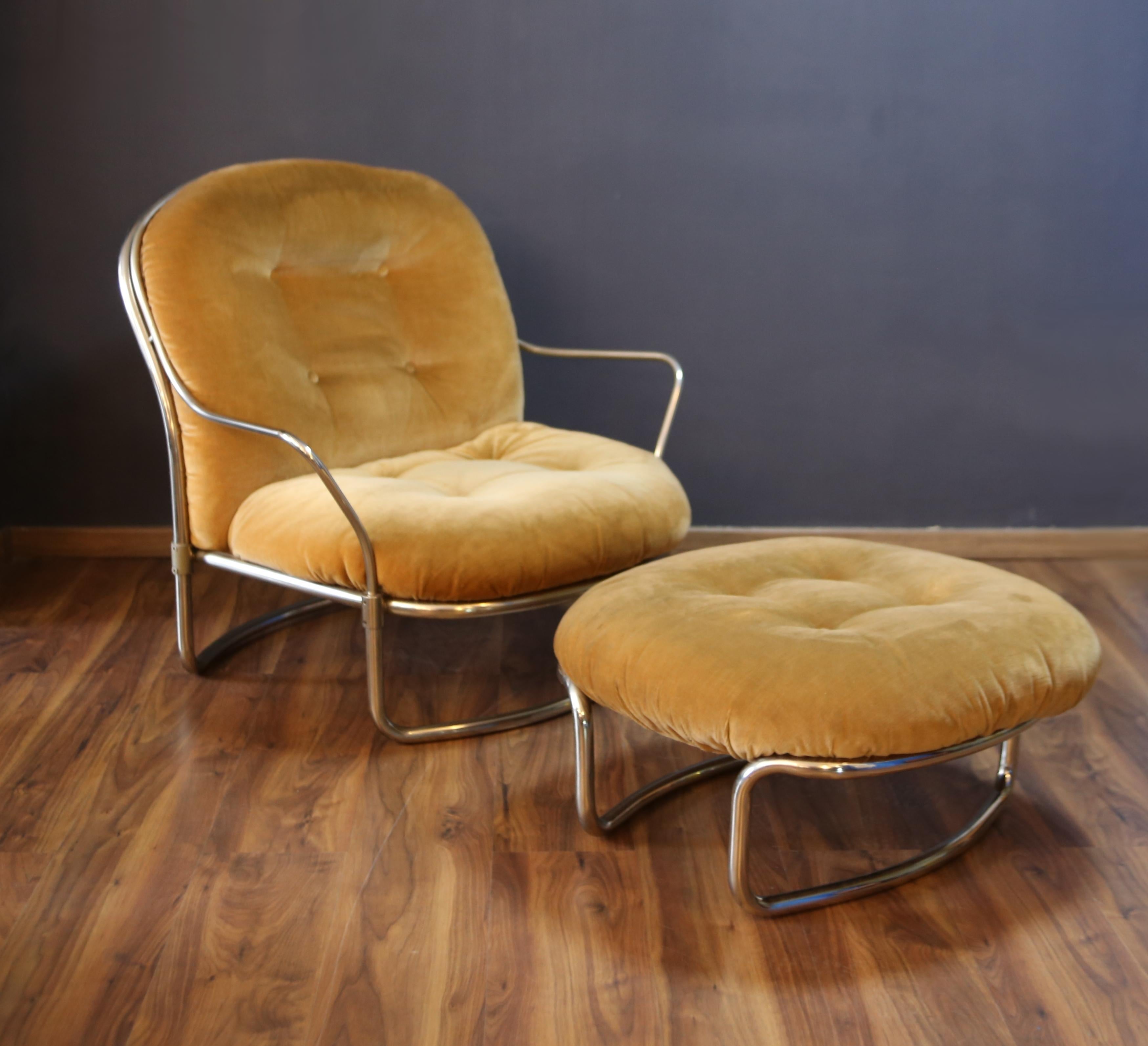 Other Carlo De Carli Lounge Chairs with Ottoman for Cinova 1960 For Sale
