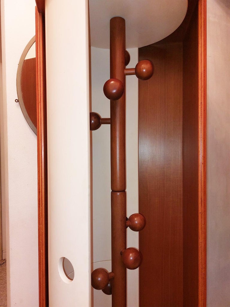 Carlo de Carli Mid-Century Modern Wood Rotating Rack Cabinet, Italy ...