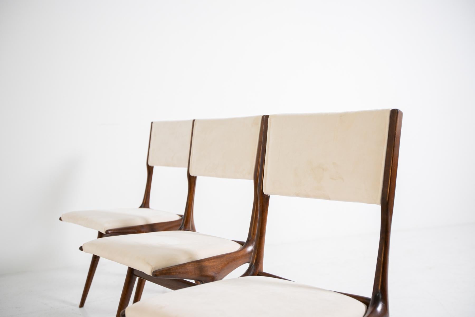 Carlo de Carli Model 158, Set of Six Dining Chairs for Cassina, 1953 1