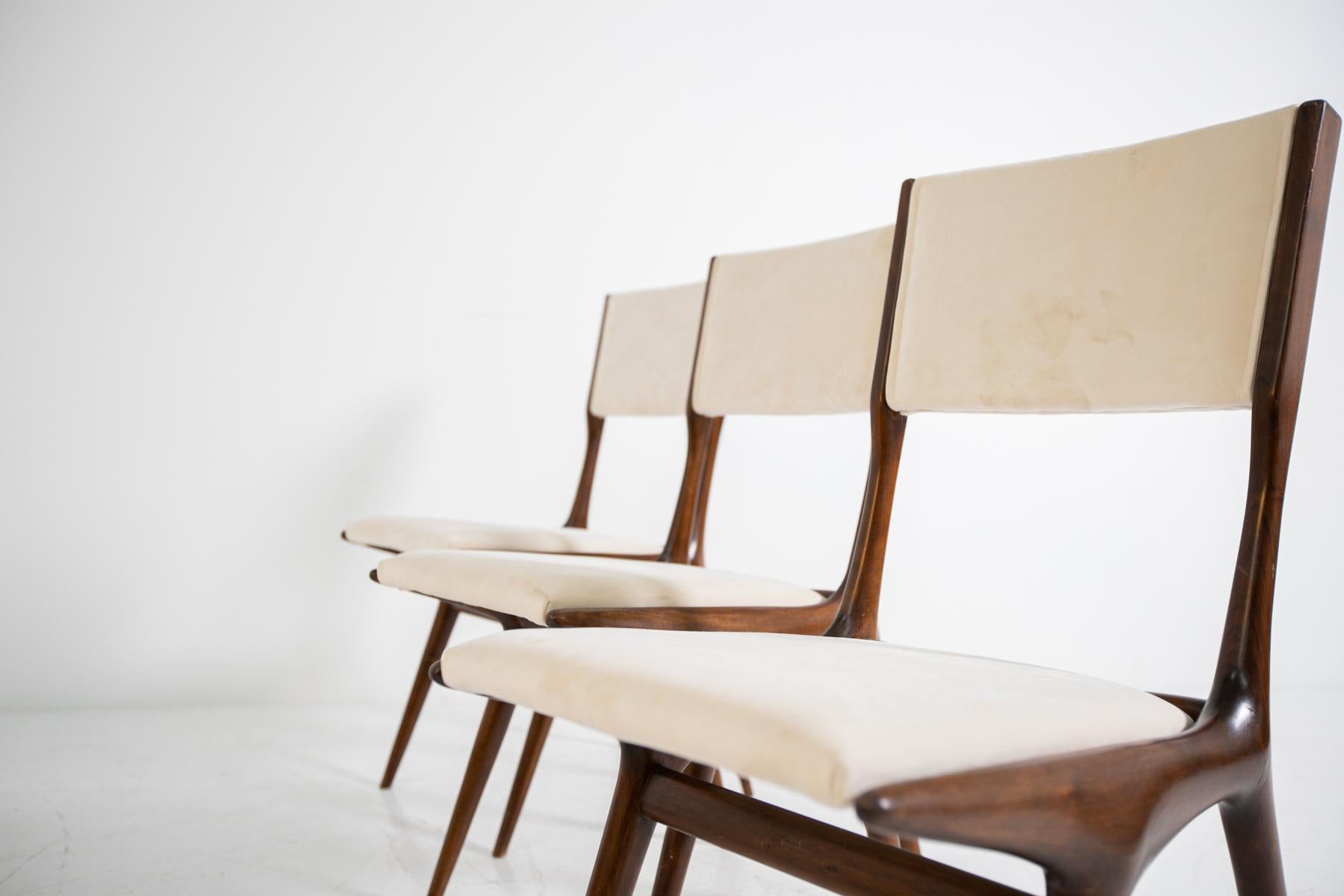 Carlo de Carli Model 158, Set of Six Dining Chairs for Cassina, 1953 2