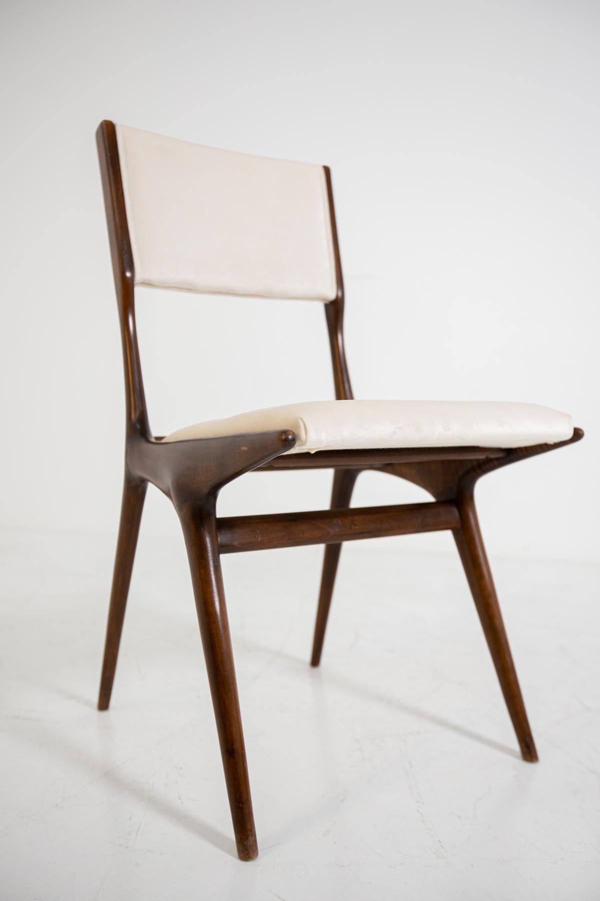 Carlo de Carli Model 158, Set of Six Dining Chairs for Cassina, 1953 6