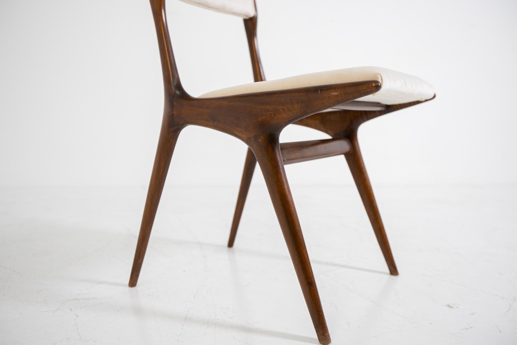 Carlo de Carli Model 158, Set of Six Dining Chairs for Cassina, 1953 7