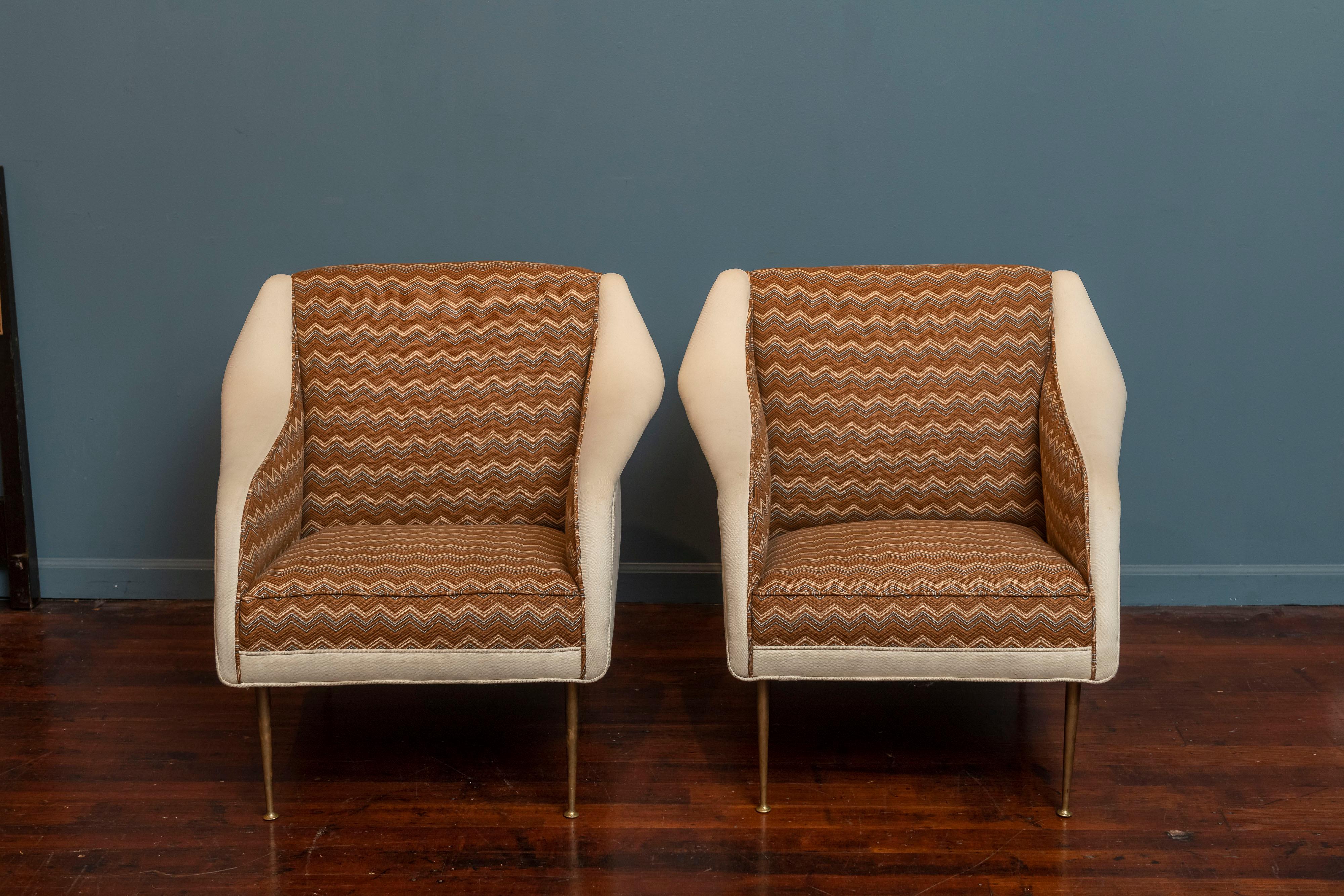 Mid-Century Modern Carlo de Carli Model 802 Lounge Chairs for M.Singer & Sons For Sale