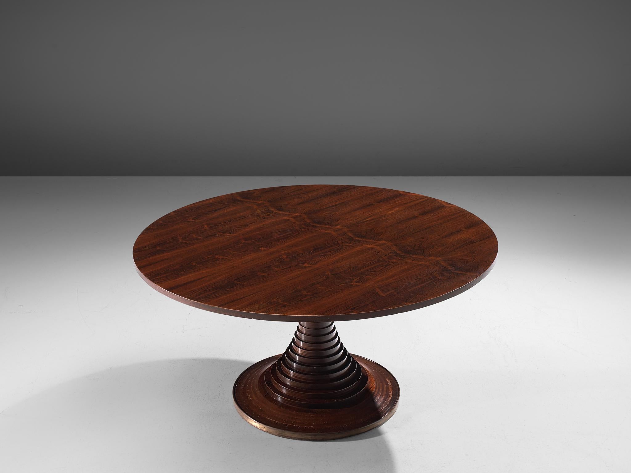 Mid-Century Modern Carlo de Carli Pedestal Table in Rosewood