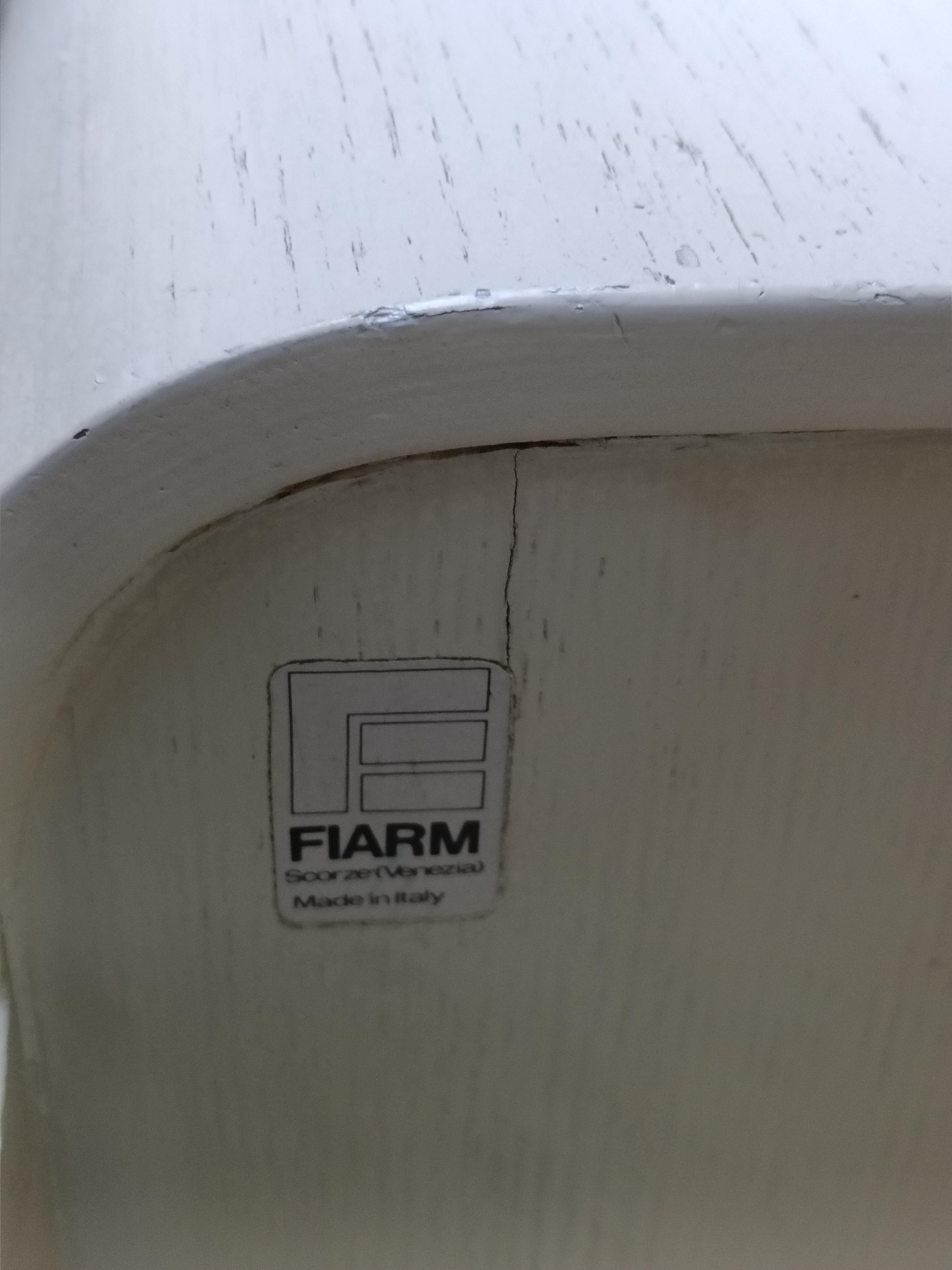 Carlo de Carli per Fiarm Panca in Legno Bianco con Vano Contenitore, Italia 1970 In Good Condition For Sale In Naples, IT