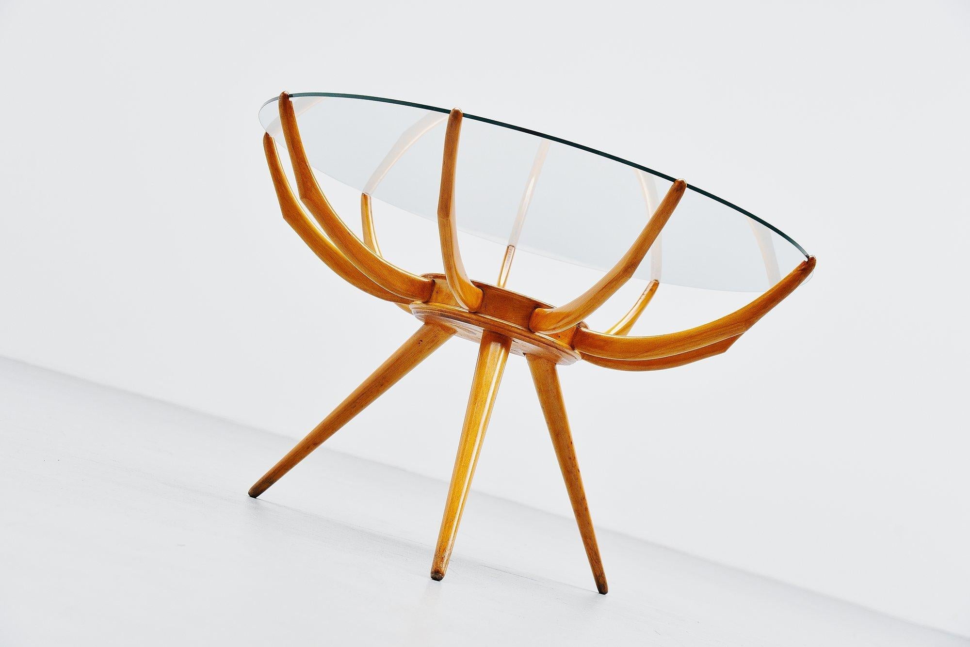 Carlo de Carli Ragno Coffee Table, Italy, 1950 In Good Condition In Roosendaal, Noord Brabant