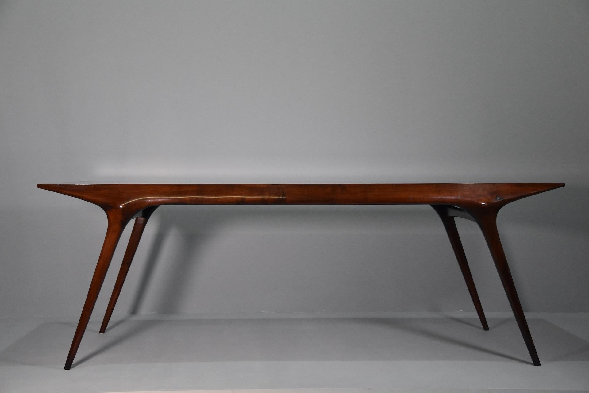 Carlo de Carli Rare Italian Dining Table in Wood 14