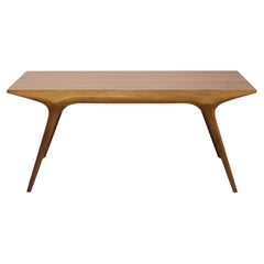 Carlo De Carli Rare table de salle à manger italienne en Wood Wood