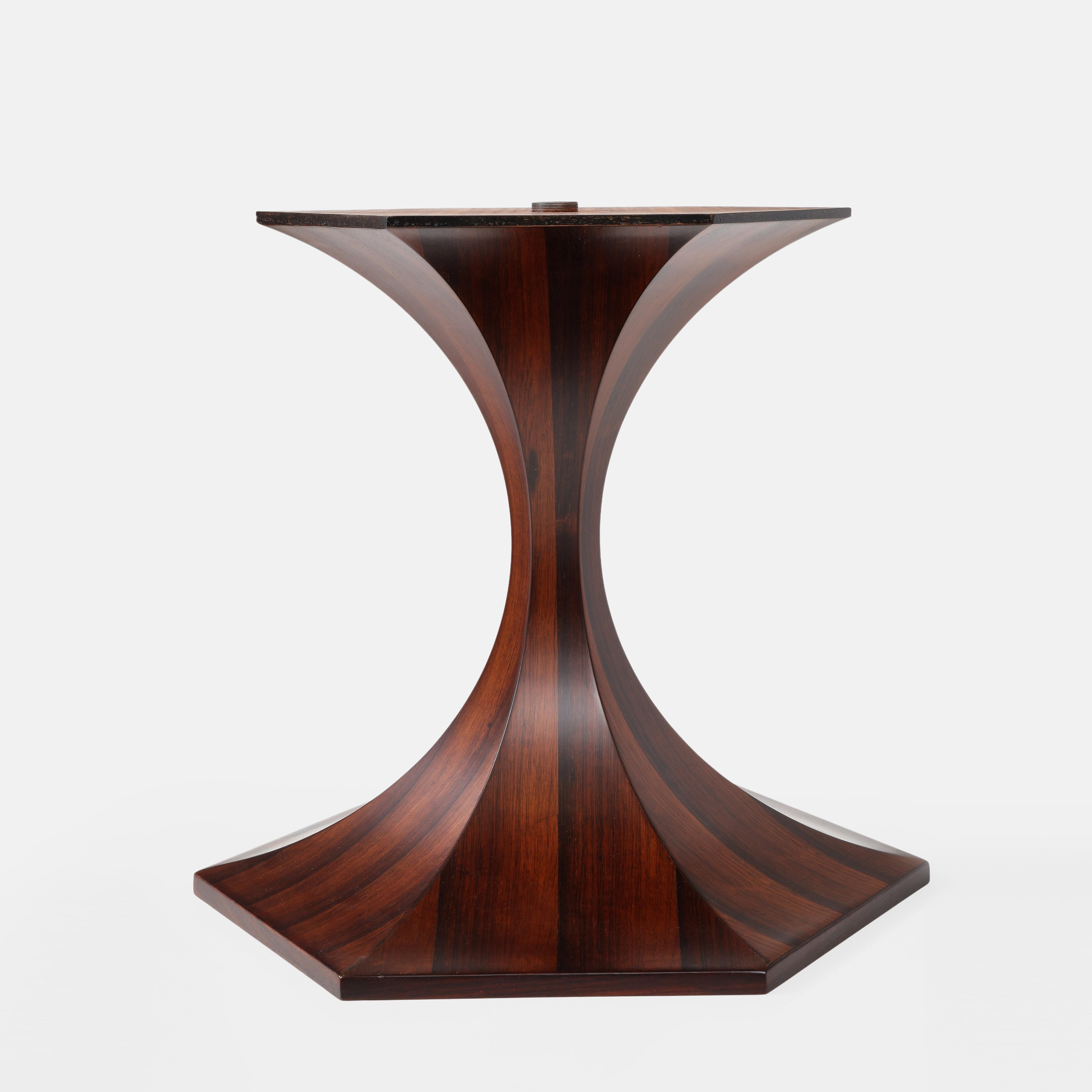 Polished Giulio Moscatelli Rosewood Center or Dining Table, Italy, 1960s For Sale