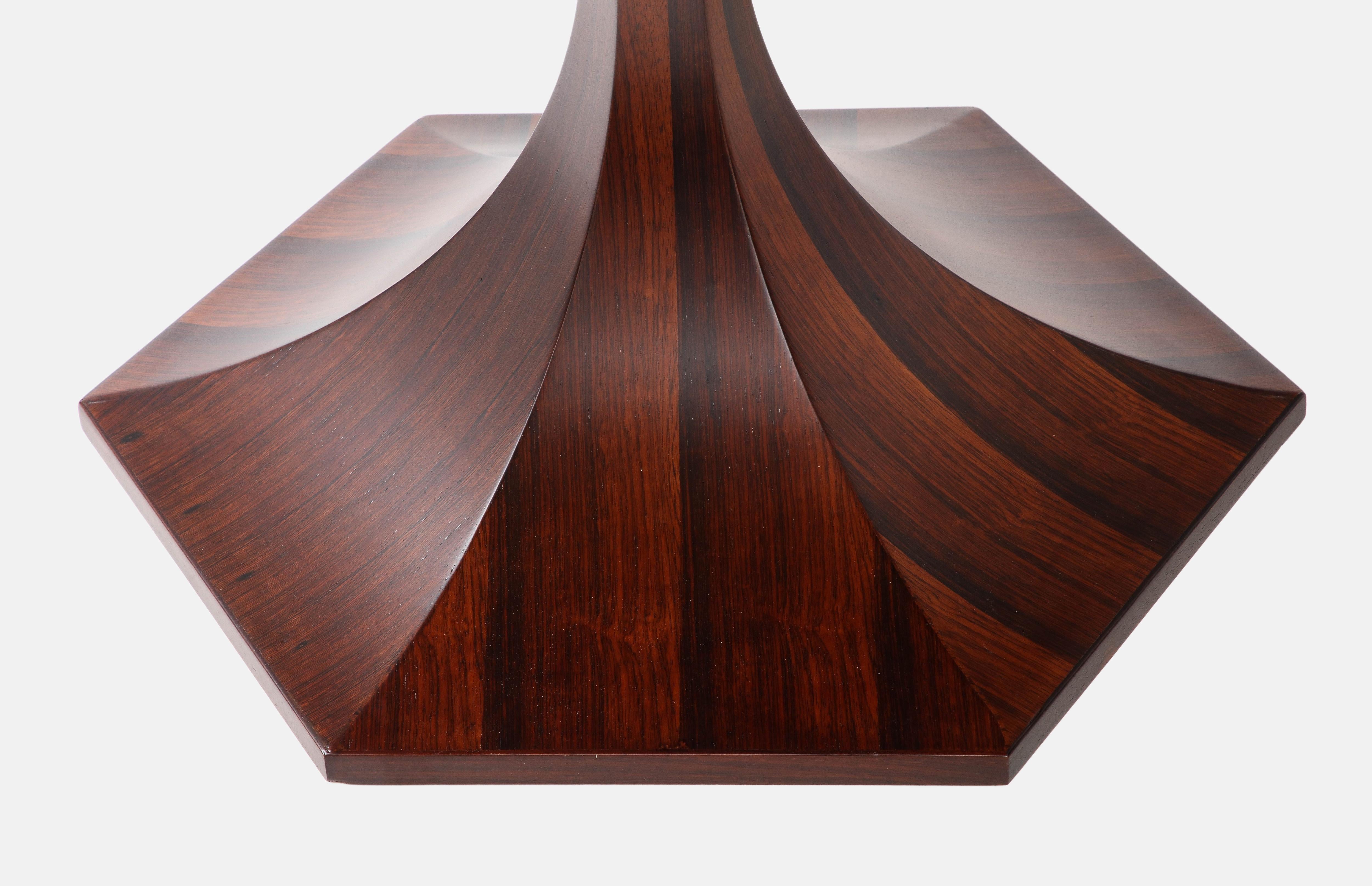 Mid-20th Century Giulio Moscatelli Rosewood Center or Dining Table, Italy, 1960s For Sale