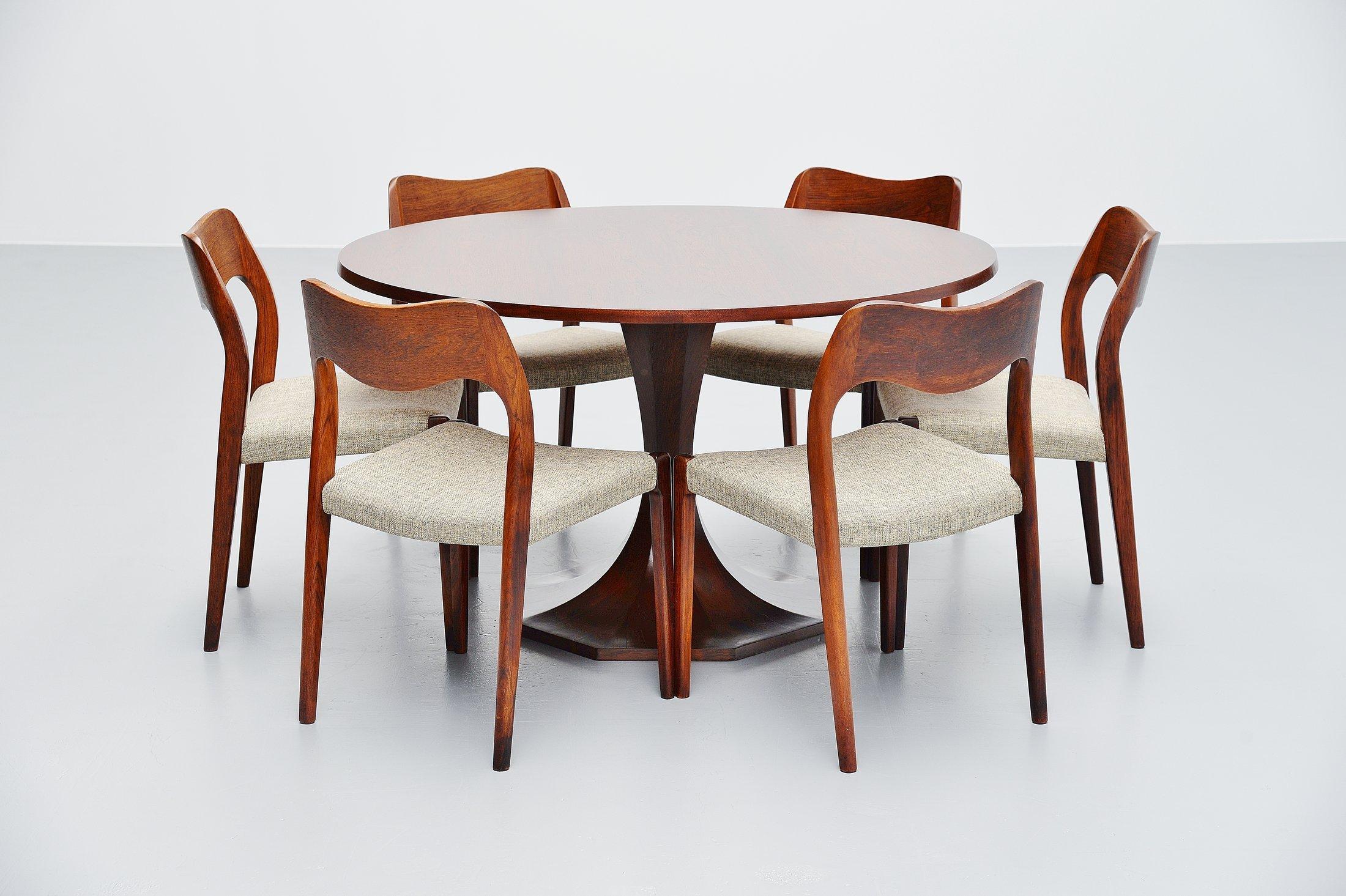 Carlo de Carli Rosewood Dining Table, Italy, 1950 1