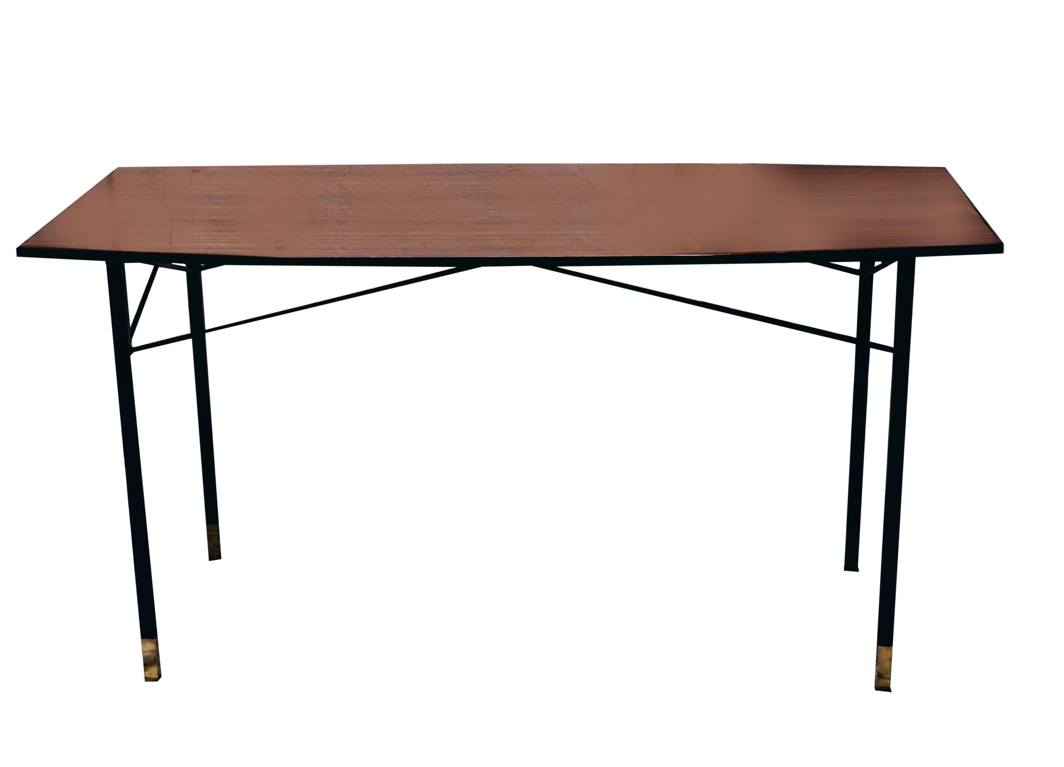 Mid-Century moderno Carlo de Carli Set di Sei Sedie con Tavolo da Pranzo, Italia 1950s in vendita