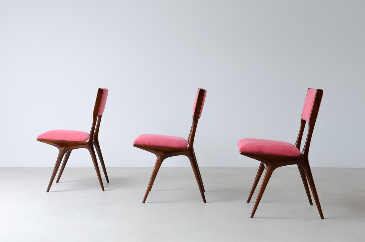 Italian Carlo de Carli, set of 8 chairs model 634  For Sale