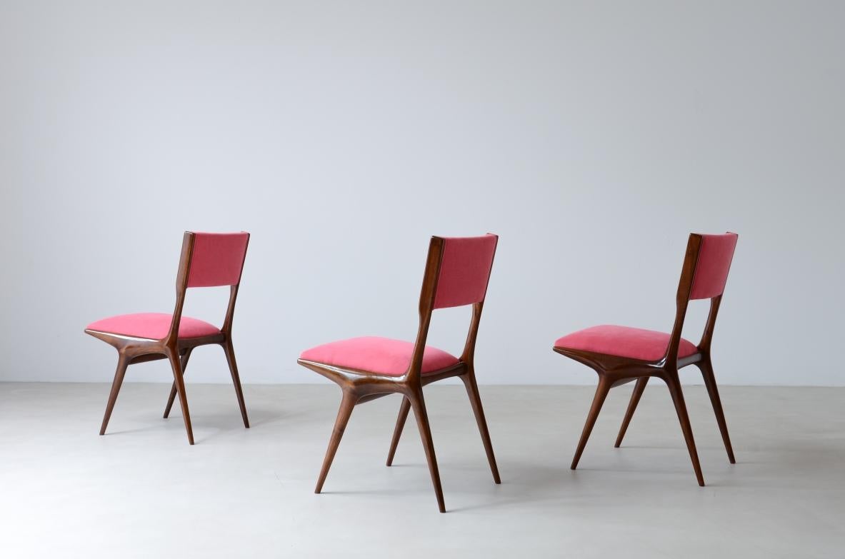 Carlo de Carli, set of 8 chairs model 634  In Excellent Condition For Sale In Milano, IT