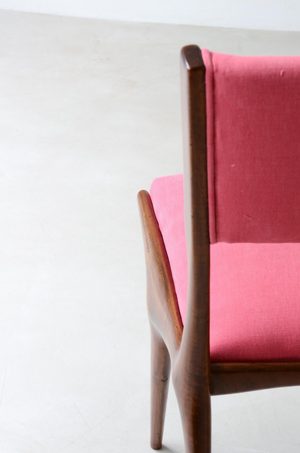 Coton Carlo de Carli, ensemble de 8 chaises modèle 634 en vente