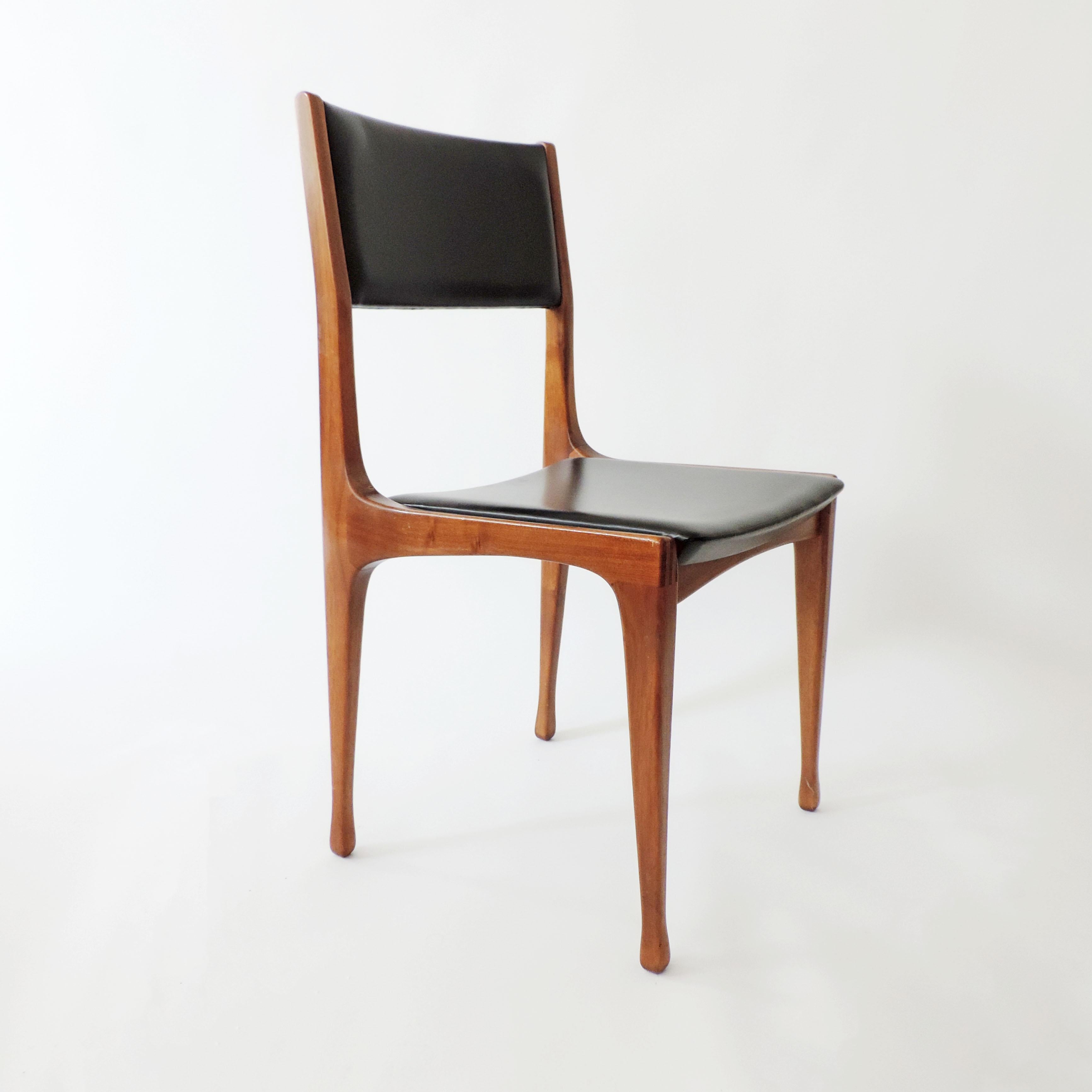 Carlo De Carli Set of Six Dining Chairs for Cassina, Italy, 1958 4