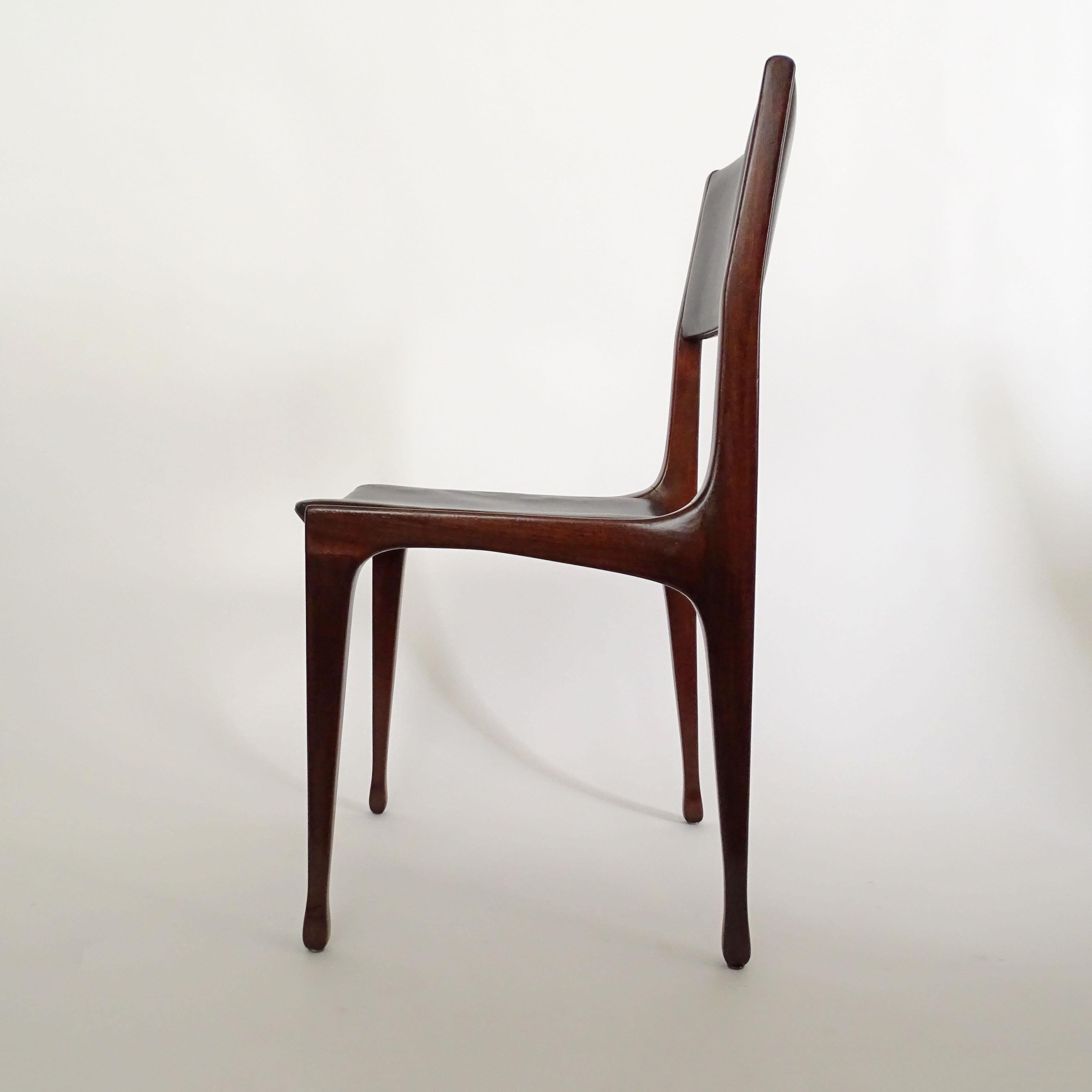 Mid-Century Modern Carlo de Carli Set of Six Dining Chairs for Cassina, Italy, 1958 For Sale