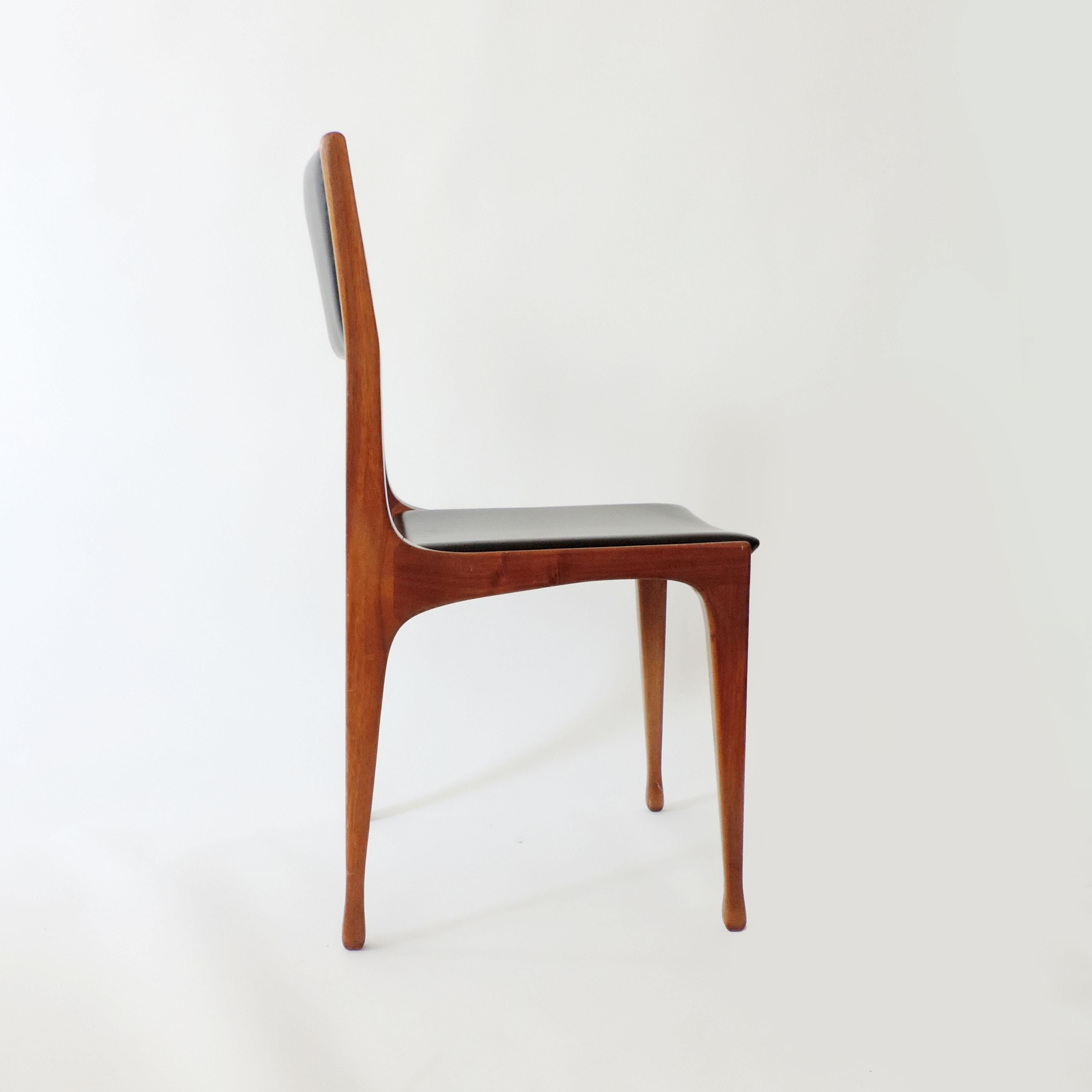 Italian Carlo De Carli Set of Six Dining Chairs for Cassina, Italy, 1958