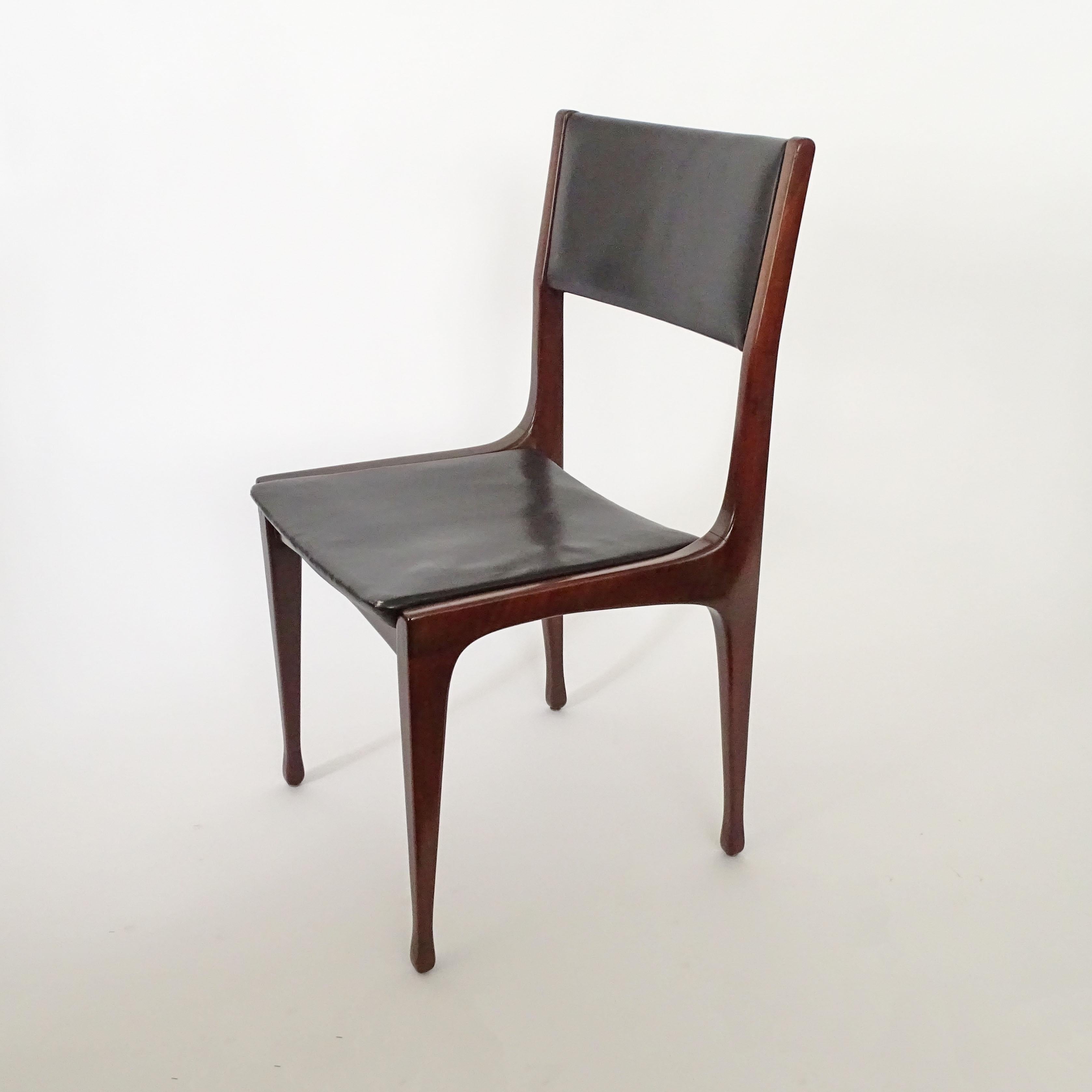 Italian Carlo de Carli Set of Six Dining Chairs for Cassina, Italy, 1958 For Sale